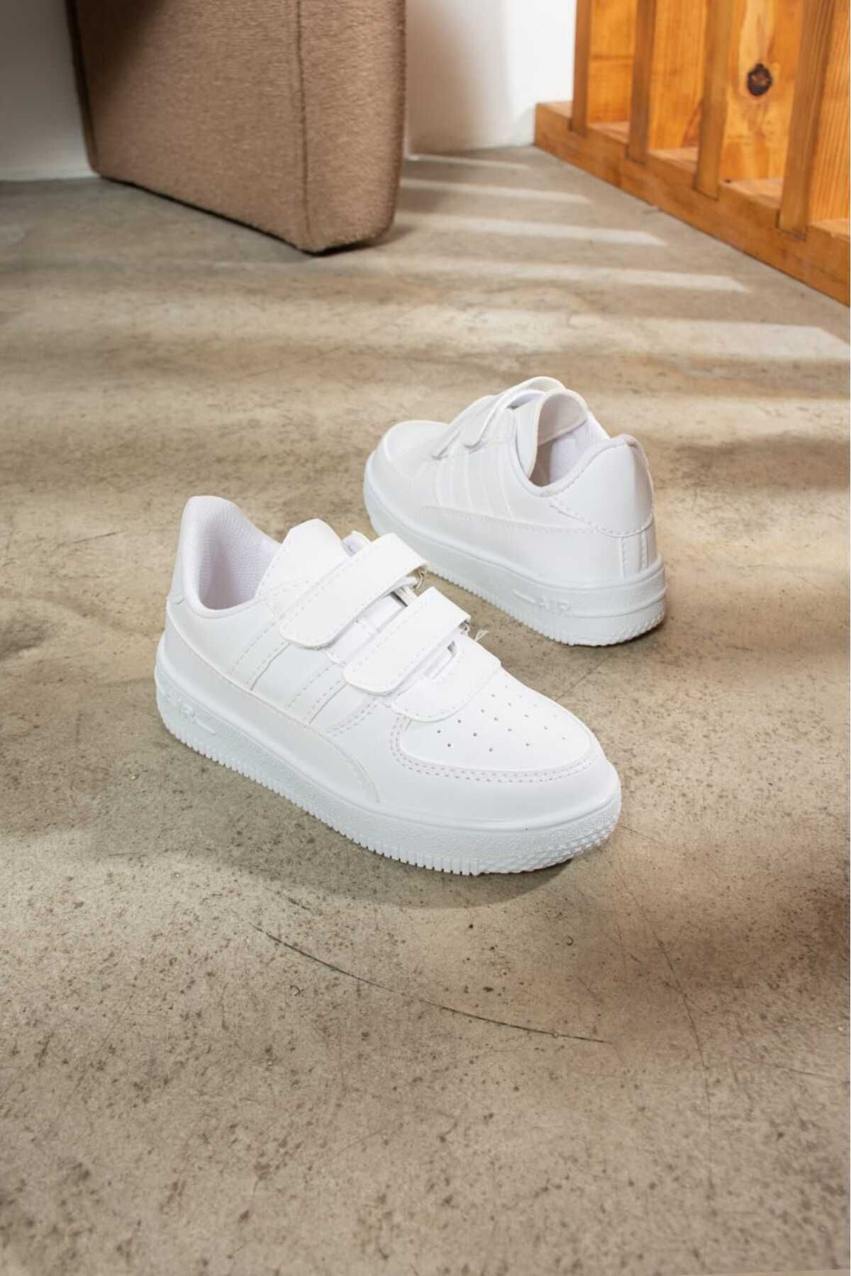 Unisex Çocuk Cırtlı Rahat Günlük Sneaker Spor Ayakkabı