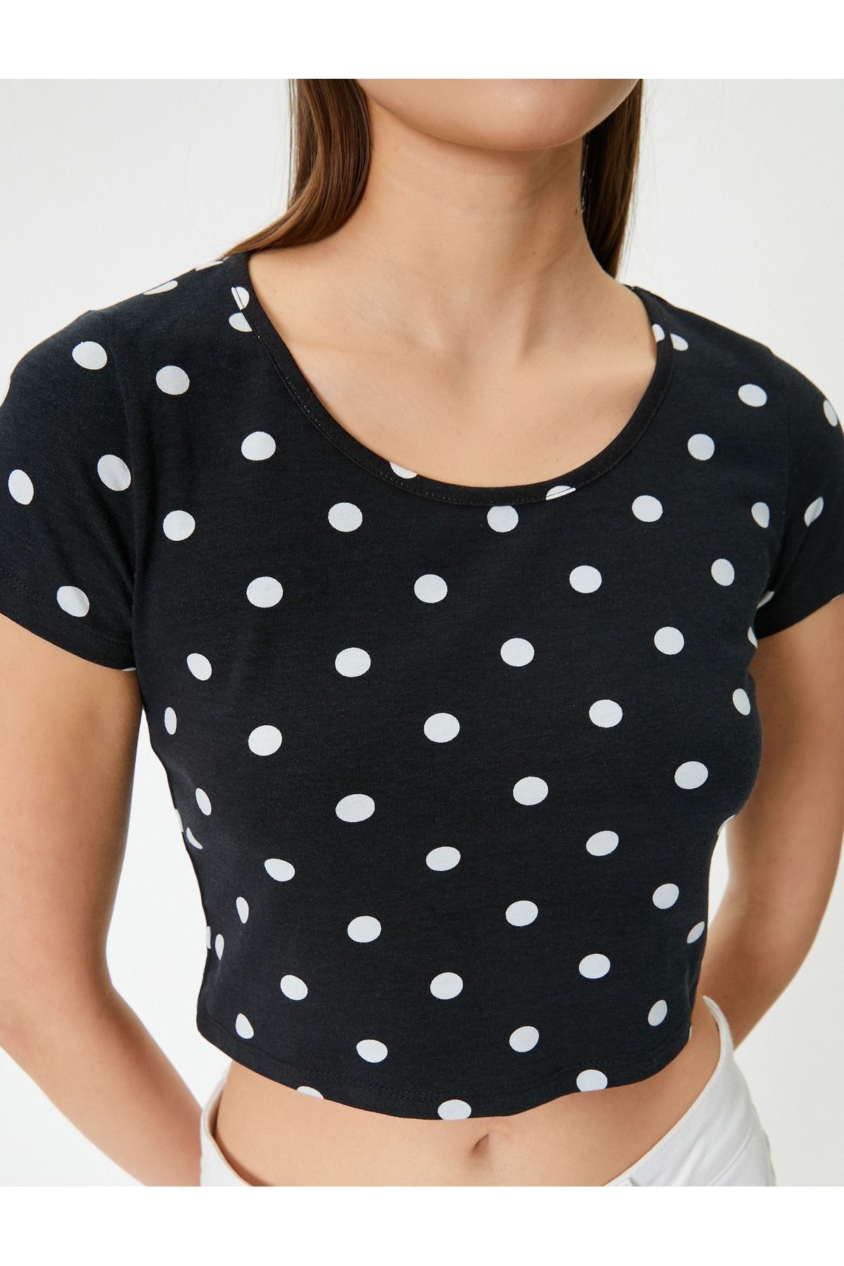 تیشرت زنانه مشکی کوتون | SS0000000035541 اورجینال - تصویر 5