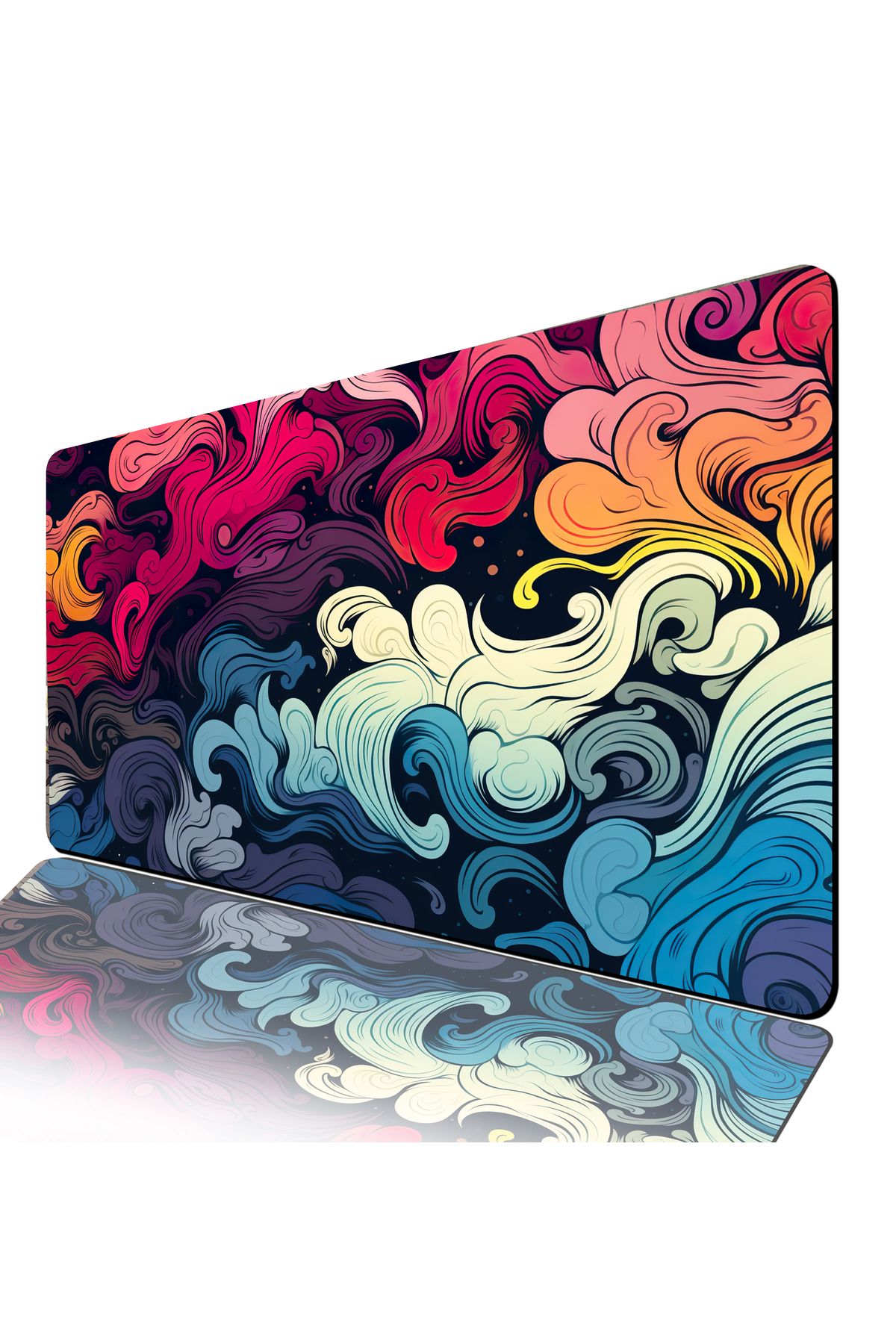 XXl 90*40 cm Colorful Waves Gaming Work And Gaming Keyboard Mausepad /Keyboard And Mouse Pad