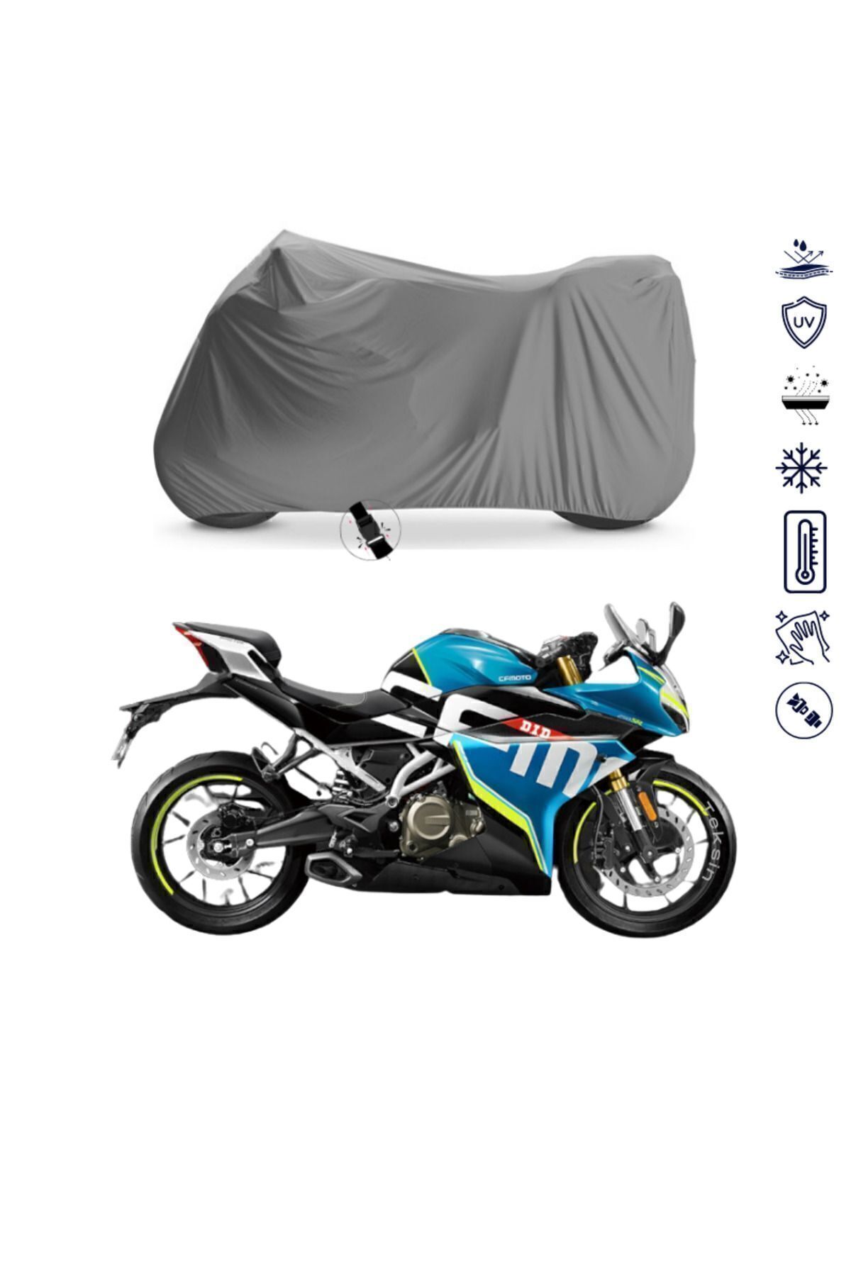 cf moto 250sr bâche de moto avec sac bâche de moto imperméable 4 saisons