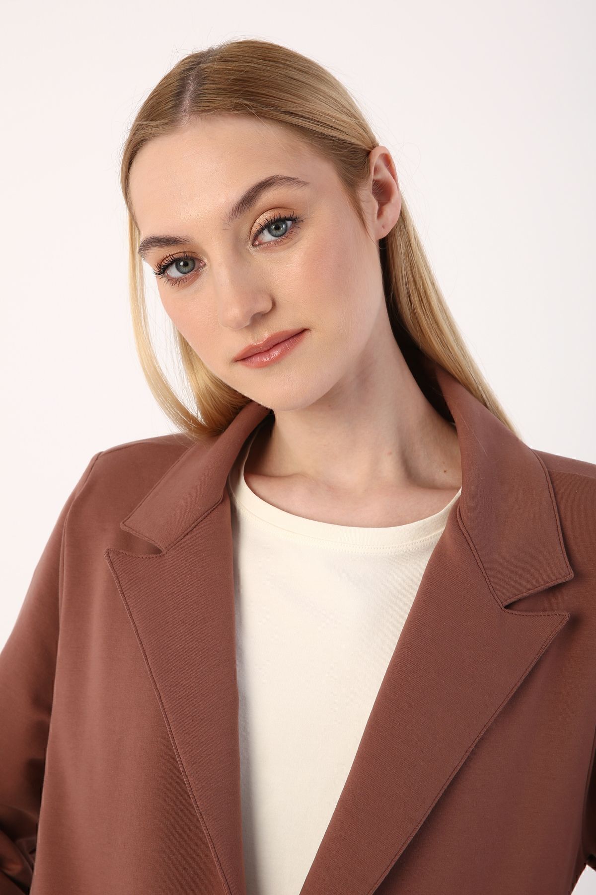 ALLDAY-Hot Chocolate Single Button Combed Cotton Jacket 5