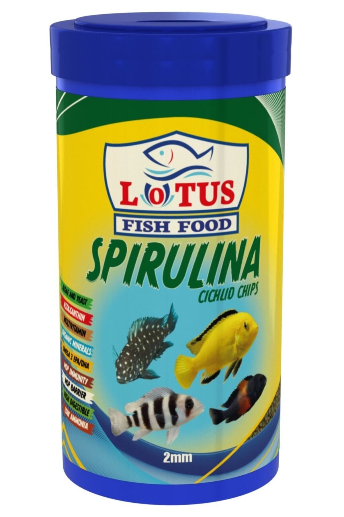 Lotus Tropheus Duboisi Spirulina Tanganyika Cichlid Chips 1000ml Cips Akvaryum Balık Yemi