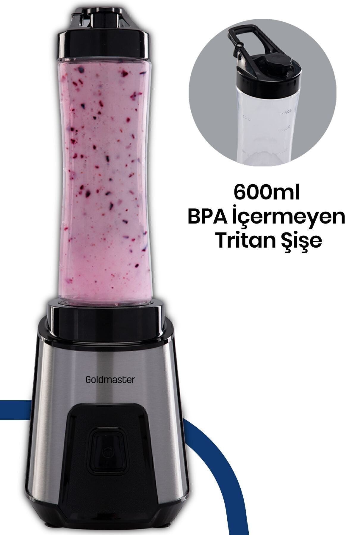 GOLDMASTER-Personal Smoothie Blender with Stainless Steel Blades with Mix Up Ice Crushing Feature 6