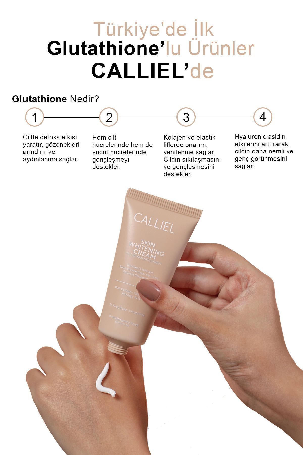 Cilt Beyazlatıcı , Aydınlatıcı Leke Karşıtı Bakım Kremi Glutatyon,alpha Arbutin,kojik Asit 50ml