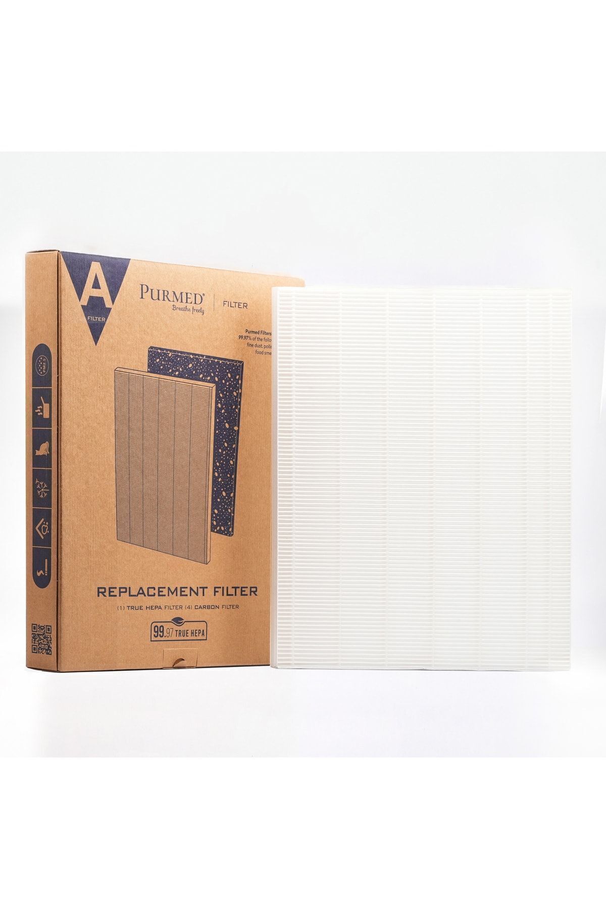 PURMED Vinix Zero Uyumlu, P300 Hepa Filtre Seti - Filtre A - 1 Hepa 4 Karbon Filtre