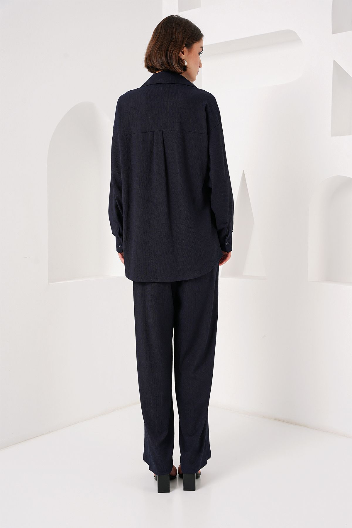 Bigdart-C. Navy Blue 5858 Knitted Double Set 5
