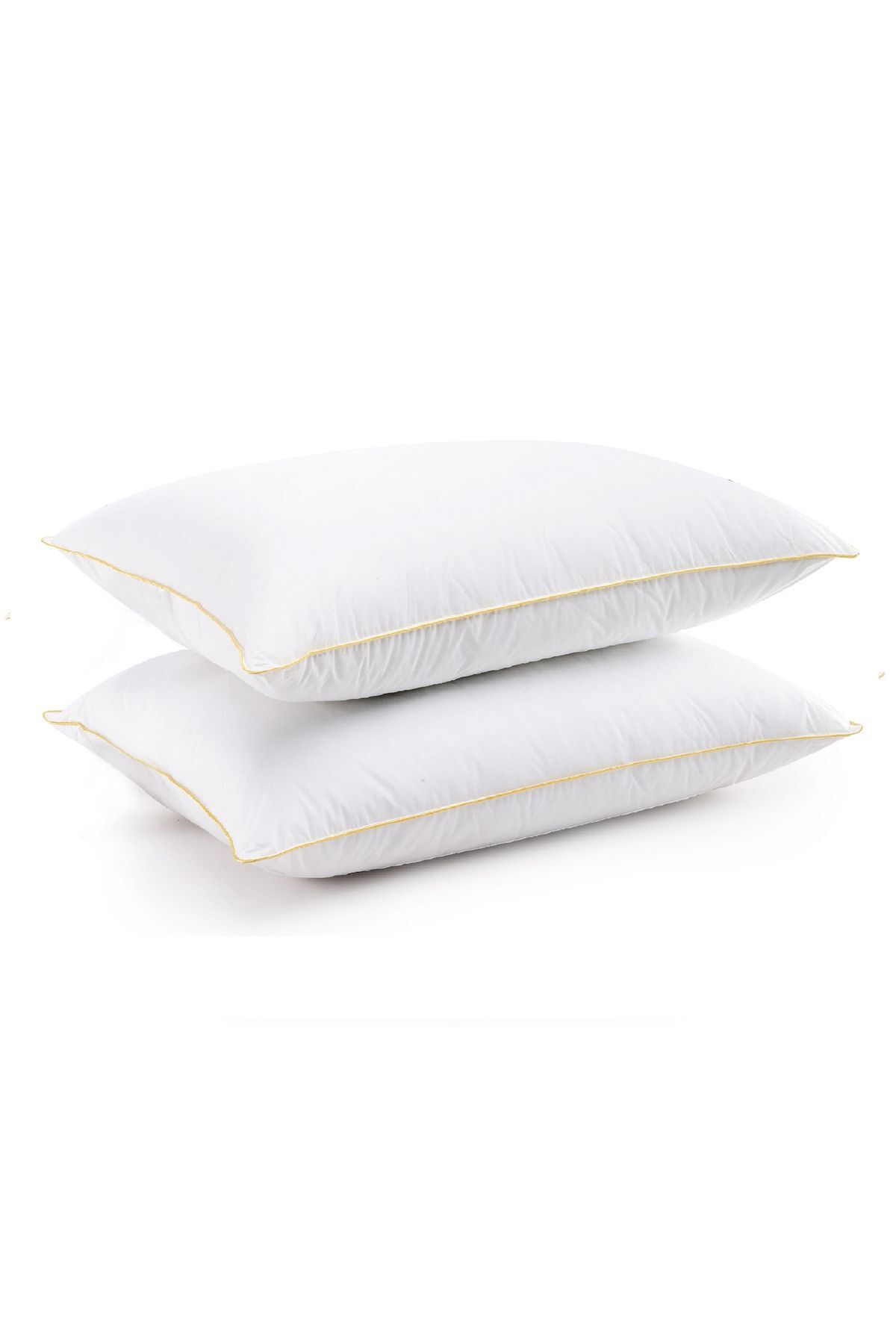 In House 2 Pieces Microfiber Prime Hotel Pillow with Golden Line - 75x50 cm