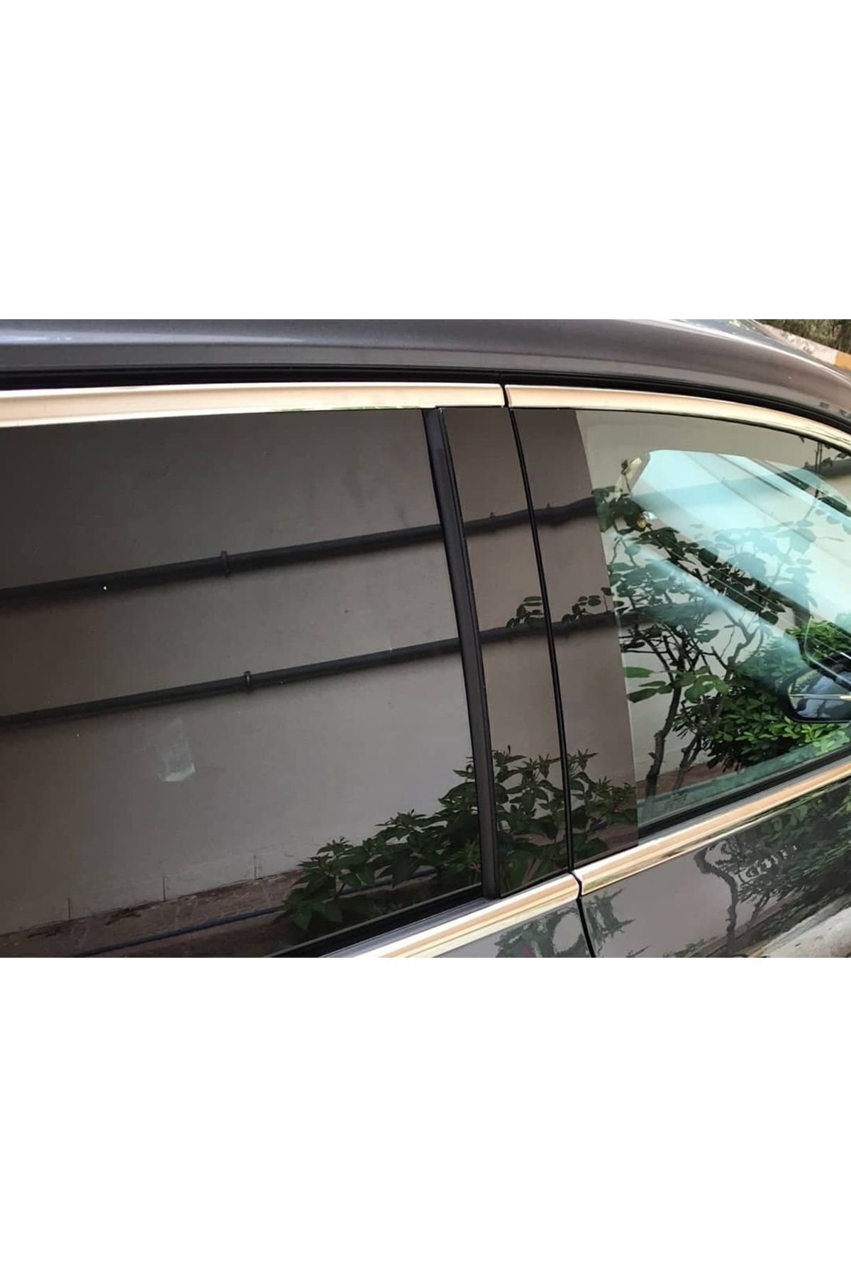 OTOSUTUN Renault Clio 4 Arka Kelebek Cam Olan Model Için Parlak Siyah Kapı Sütunları