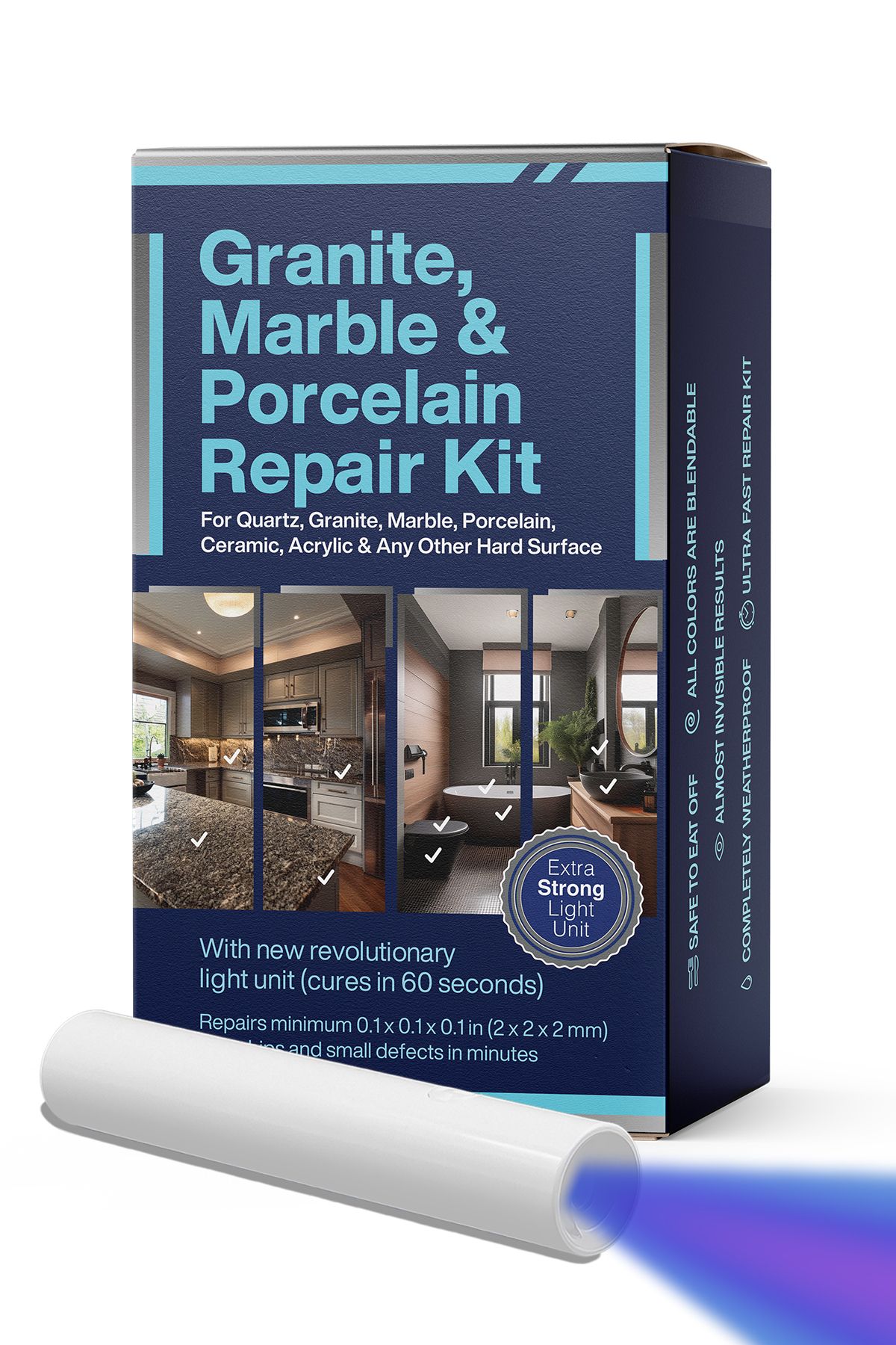 NNREPAIR Mermer, Granit, Fayans, Porselen, Quartz, Seramik, Akrilik gibi yüzeyler için Tamir Kiti