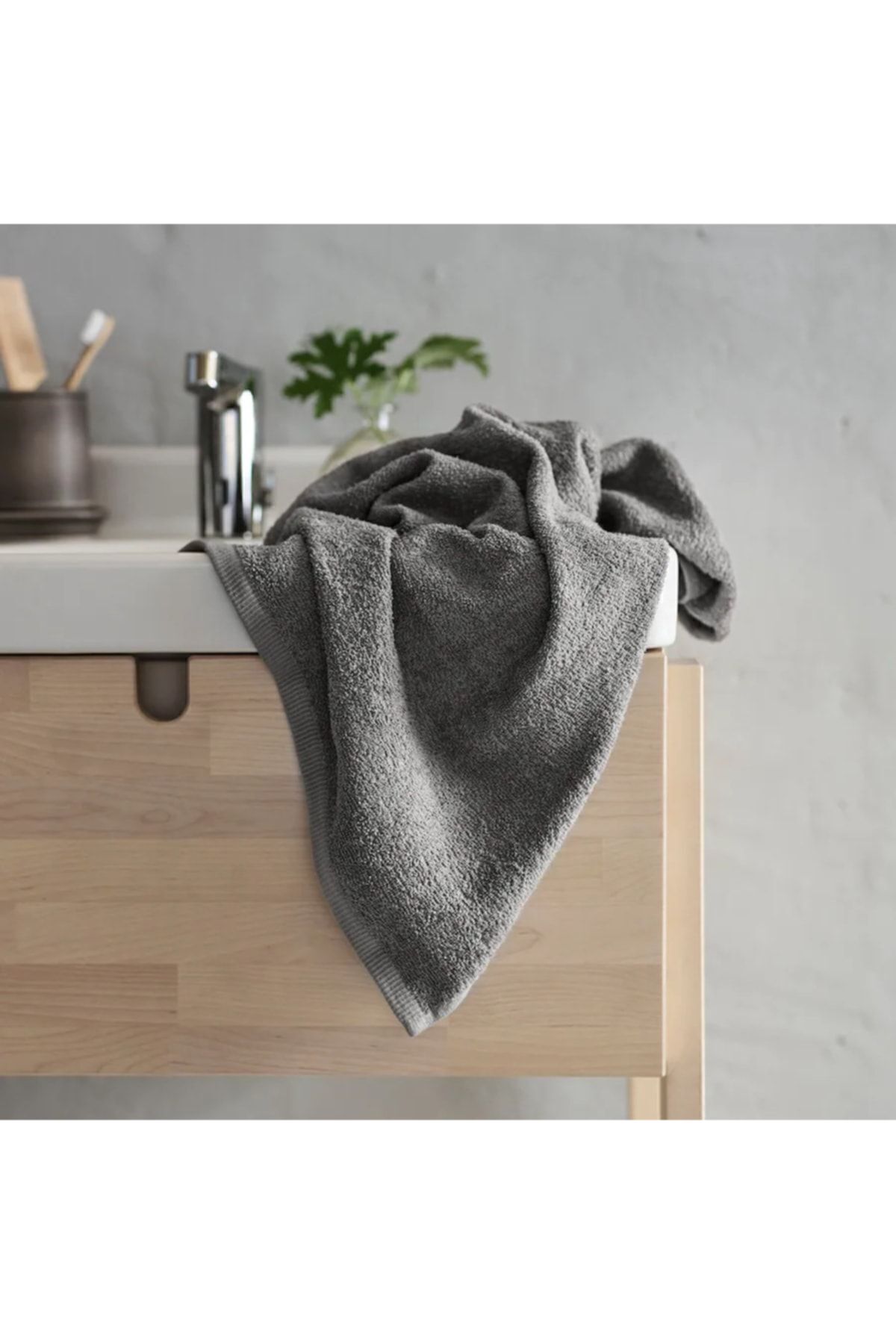 IKEA Dimforsen 30x50 Cm Gray Color 2 Pieces Absorbent Quick Drying Dish Drying Cloth Kitchen Towel Trendyol