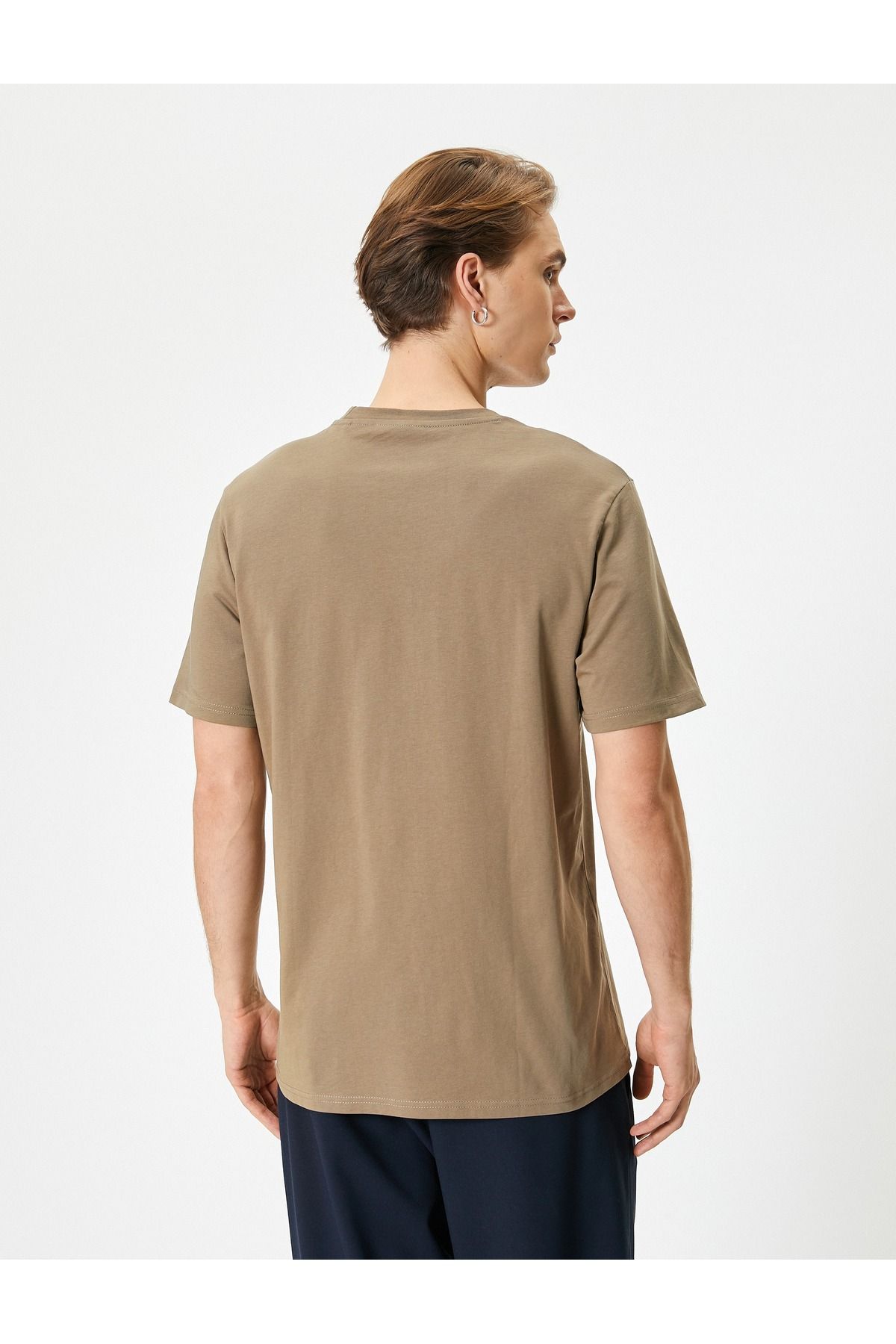 تیشرت مردانه خاکی کوتون | SS0000000035832 اورجینال - تصویر 4