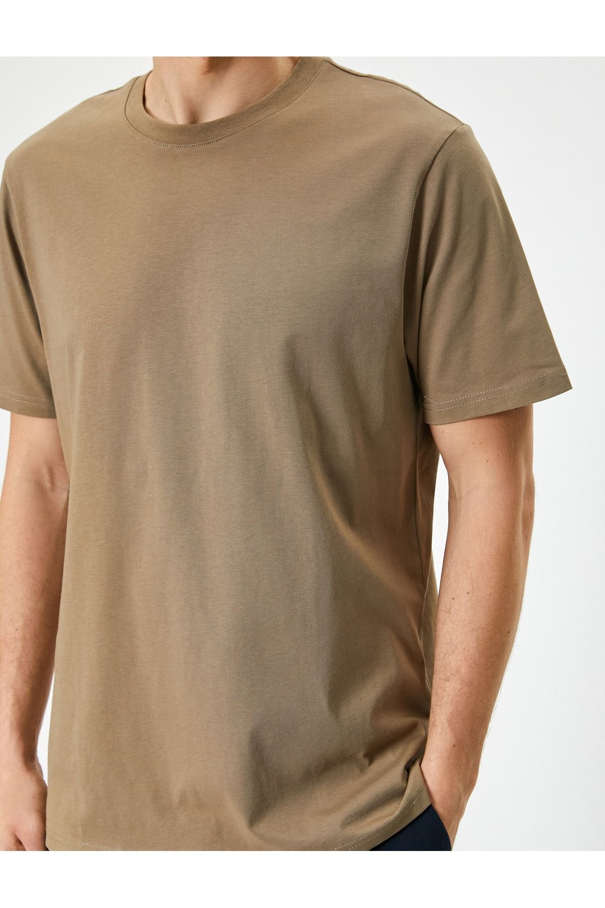 تیشرت مردانه خاکی کوتون | SS0000000035832 اورجینال - تصویر 5