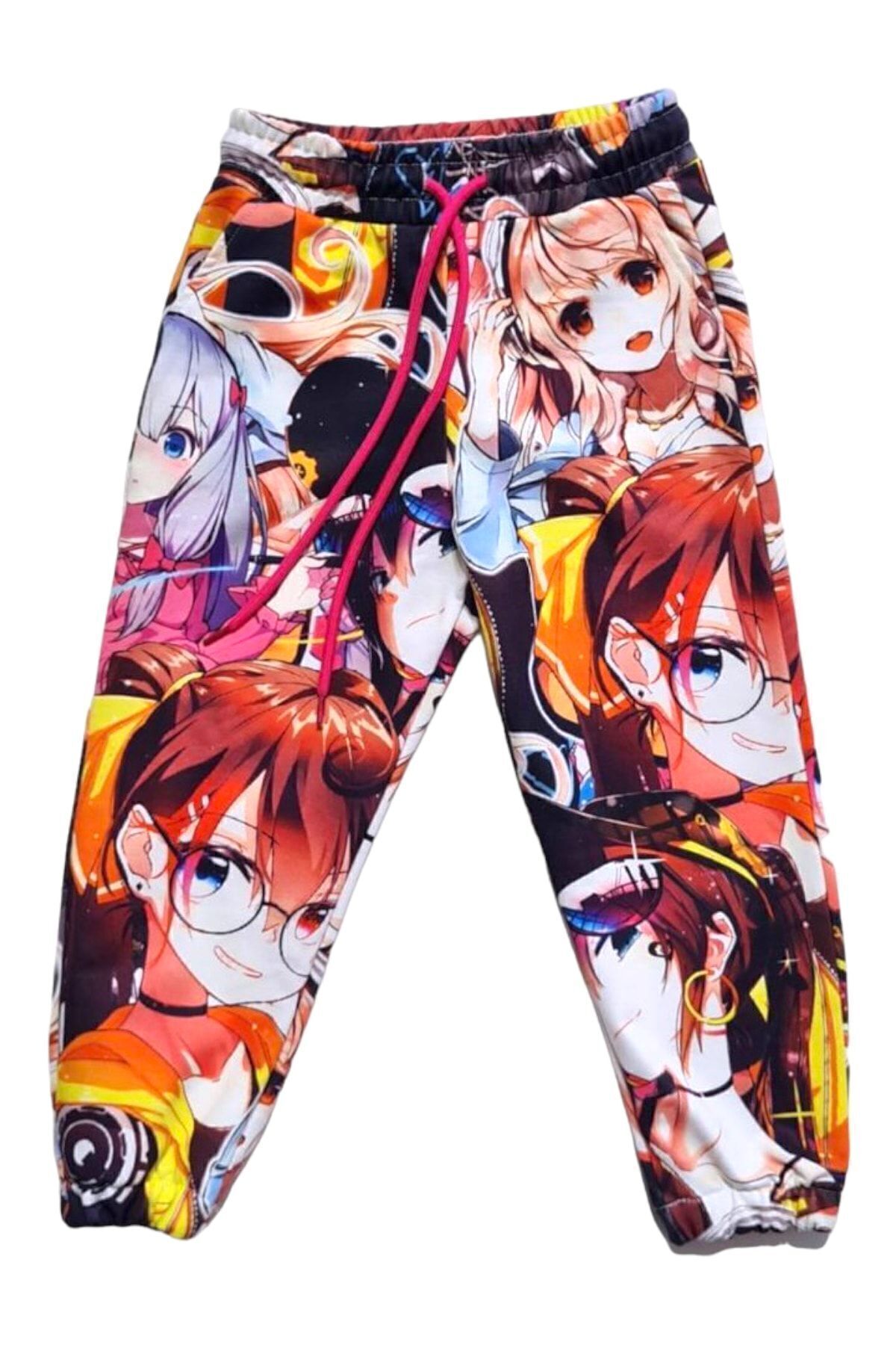 Cloise Pantaloni De Trening Cu Două Fire Imprimați Anime Pentru Fete Femeie - 11–12 years