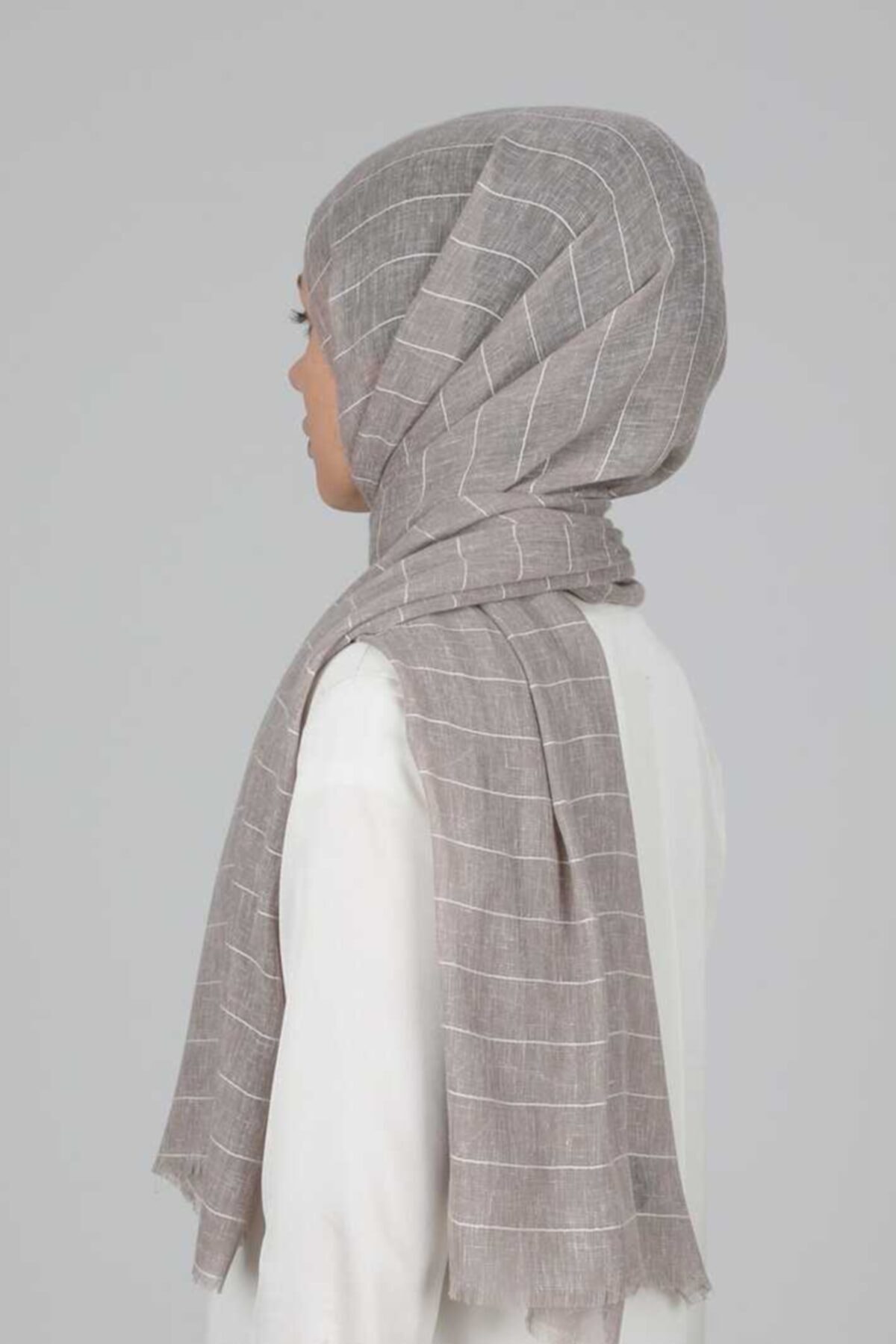 شال زنانه قهوه ای لویدور | LVD.PMK.0009_C200 اورجینال - تصویر 3