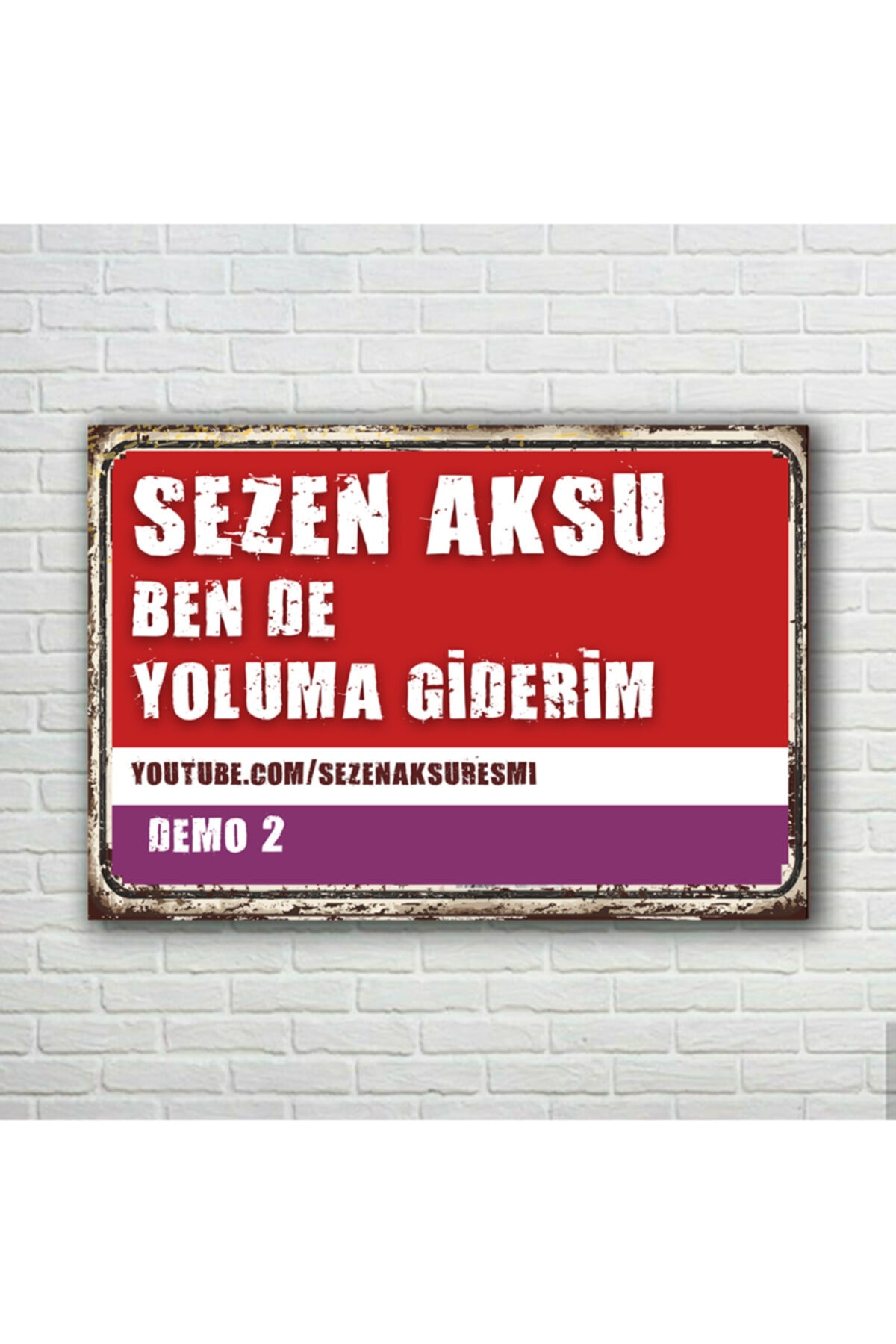 TRENDPOSTER Sezen Aksu Tabela Retro Ahşap Poster