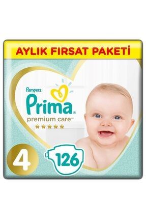 Bebek Bezi Premium Care 4 Beden Maxi Aylık Fırsat Paketi 9 14 Kg 126 Adet PRI-PRM168