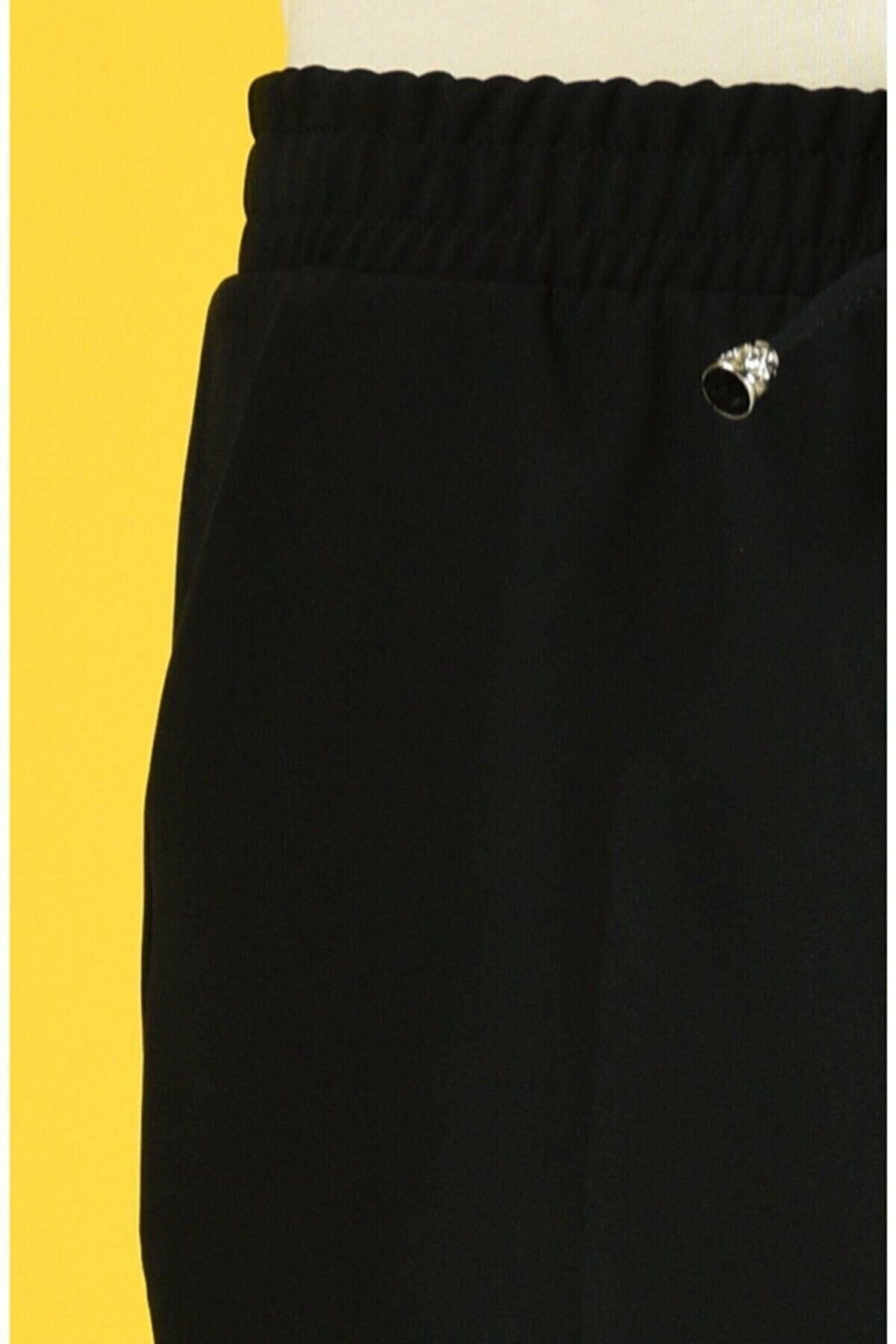 MODA UGS Чорні жіночі брюки з морквою на резинці