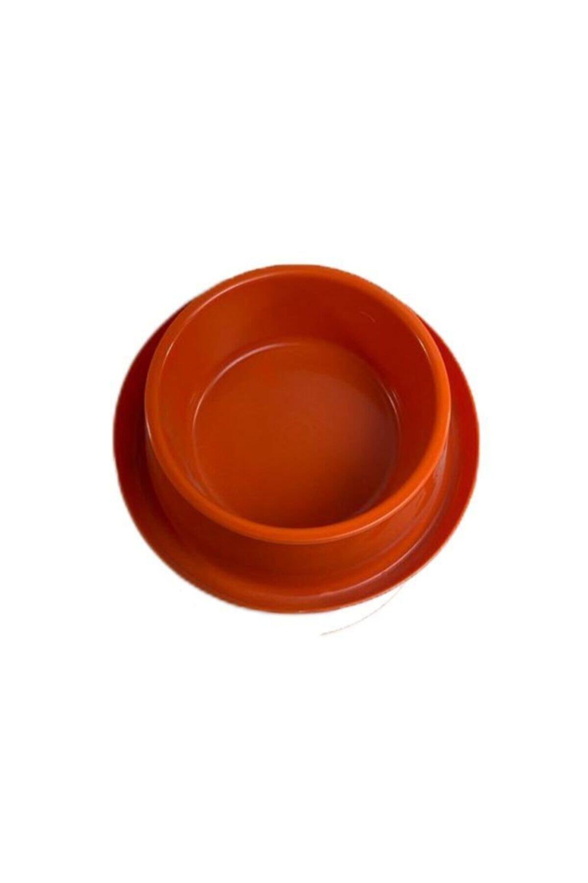 Miapet Plastik Kedi-köpek Mama Ve Su Kabı 400 Ml Turuncu