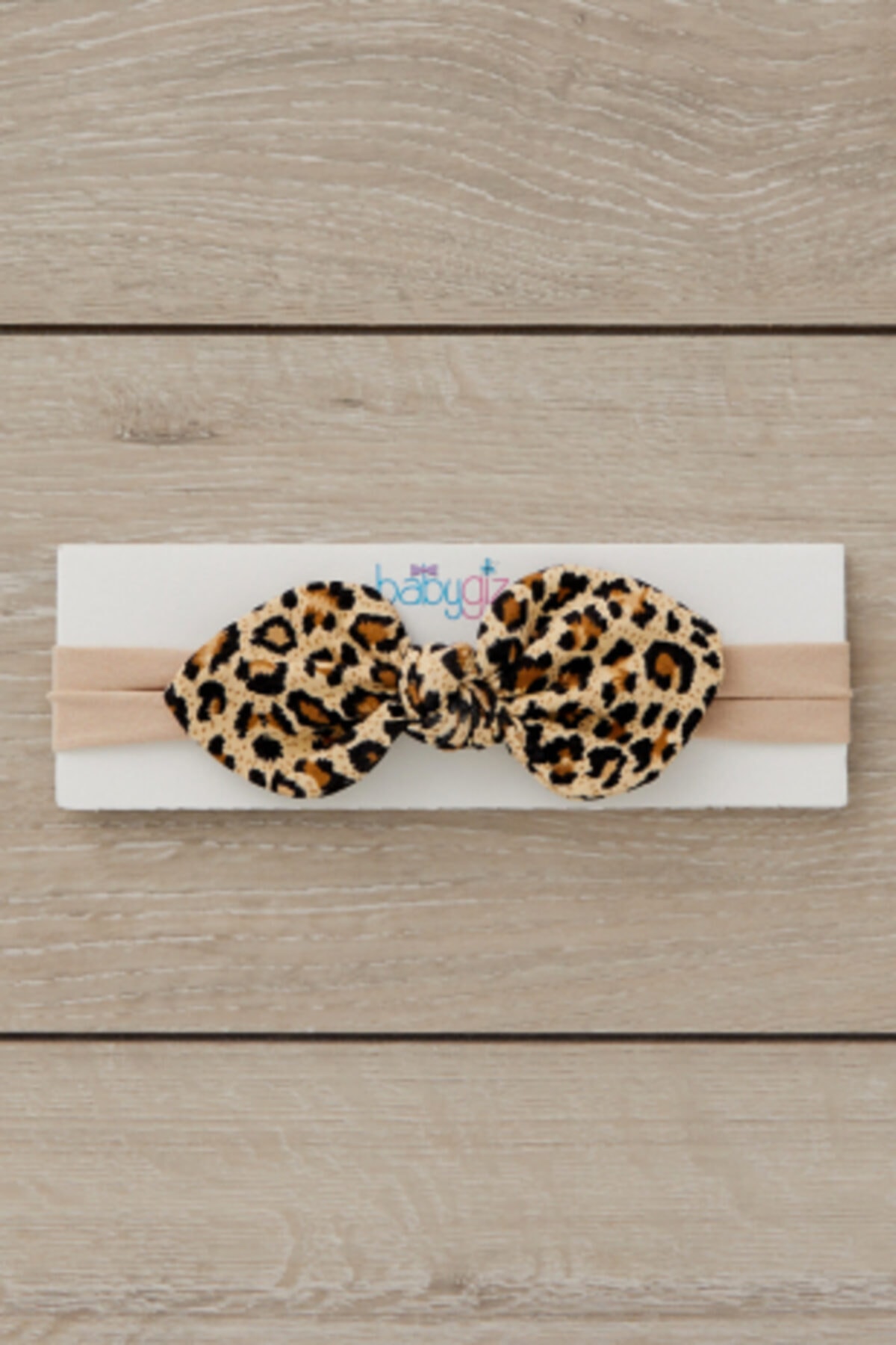 El Yapımı Yumuşak Stil Ince Bağlamalı %100 Doğal Pamuklu Penye Bebek Çocuk Kız Bandana Leopar