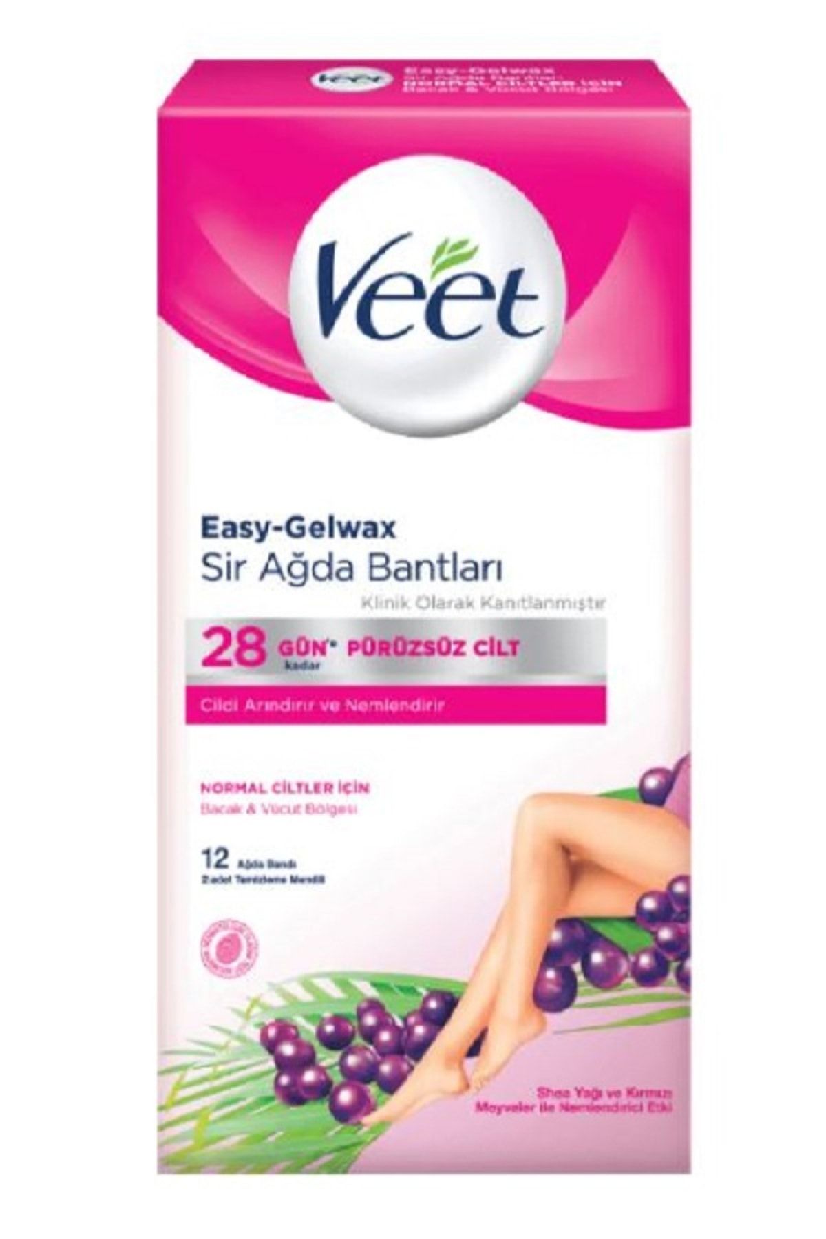 Veet Ağda Bandı 12'li Normal Ciltler İçin