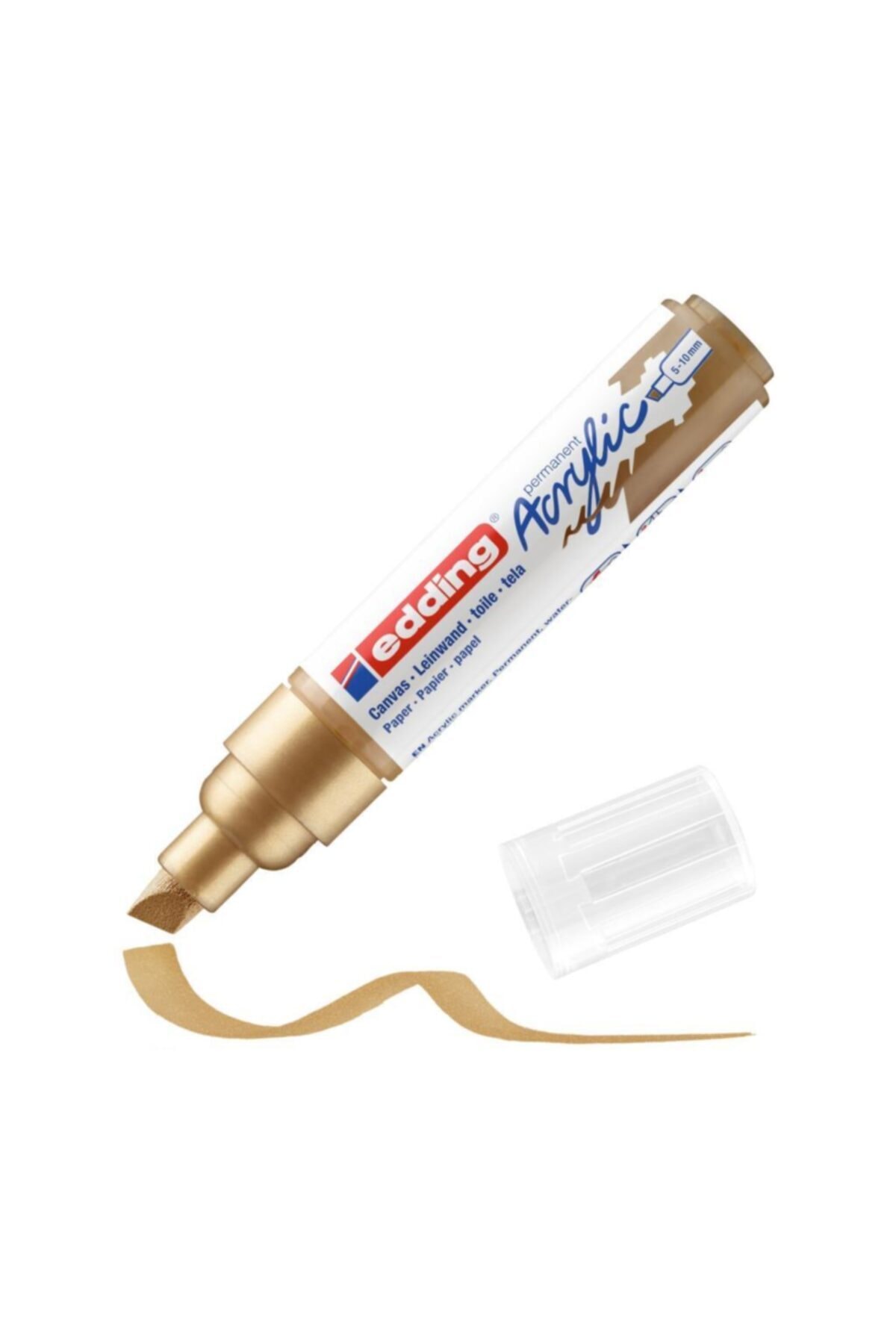 Edding 5000 Akrilik Markör Kalemi 5-10mm Kesik Uç Altın 924