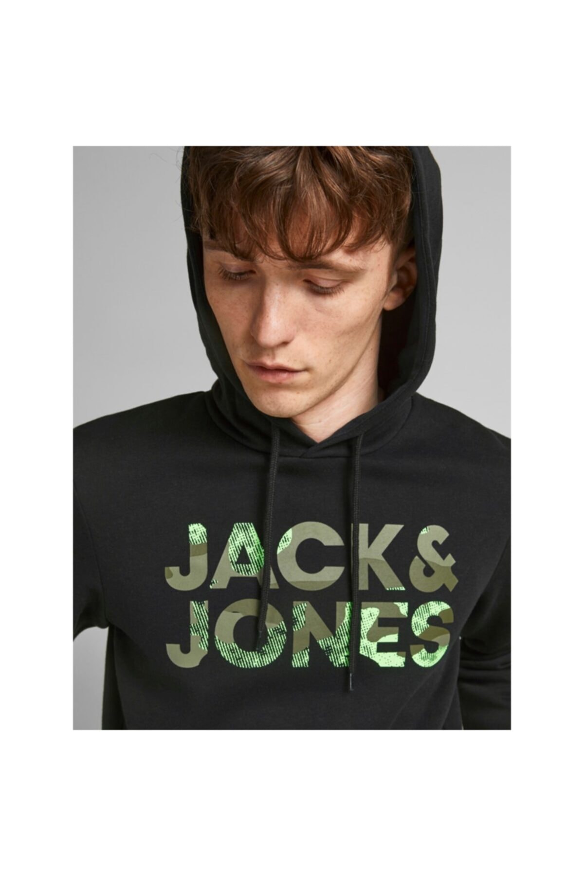سویشرت مردانه مشکی جک اند جونز | 12189147 اورجینال - تصویر 4