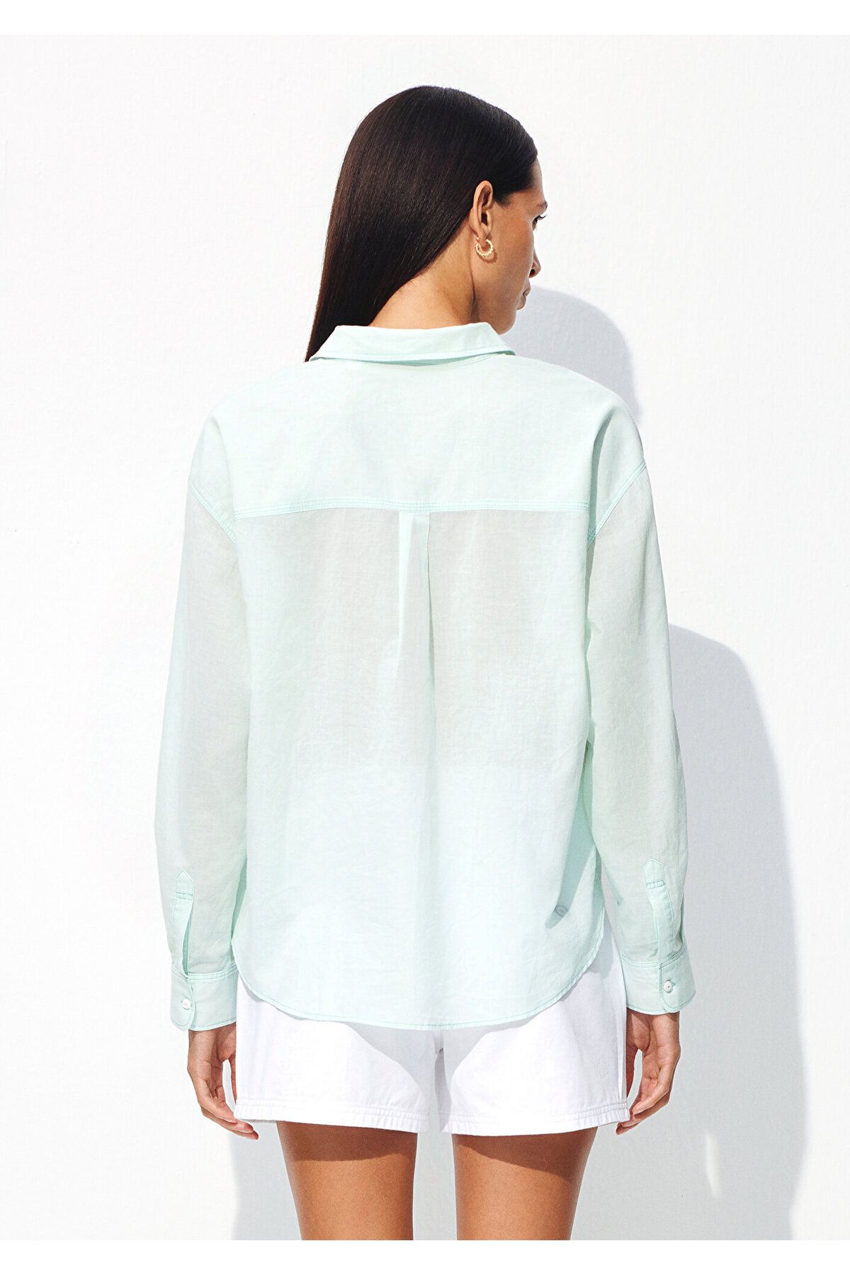 Mavi-Green Button Detailed Blouse - 1210907 -71633 4