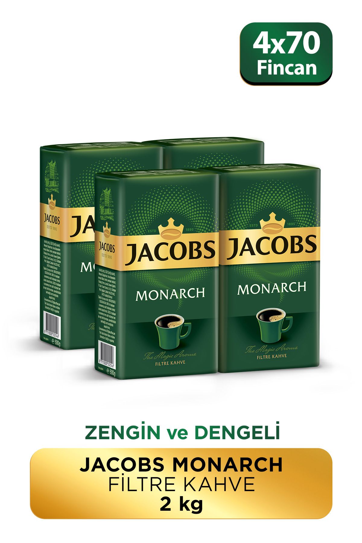 Jacobs Monarch Filtre Kahve 2 X 500 gr (2'Lİ SET) 2 Kg