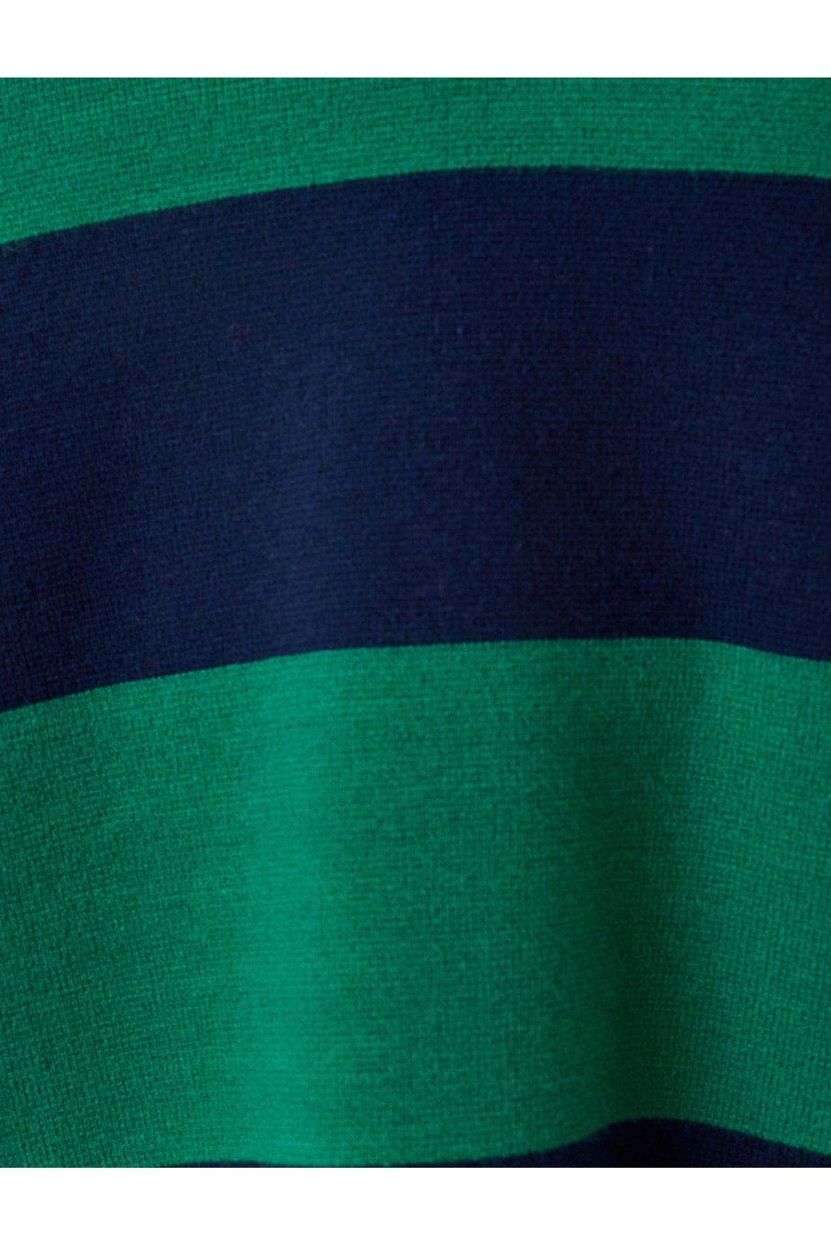 Koton-Color Blocked Polo Collar Long Sleeve Sweater 6