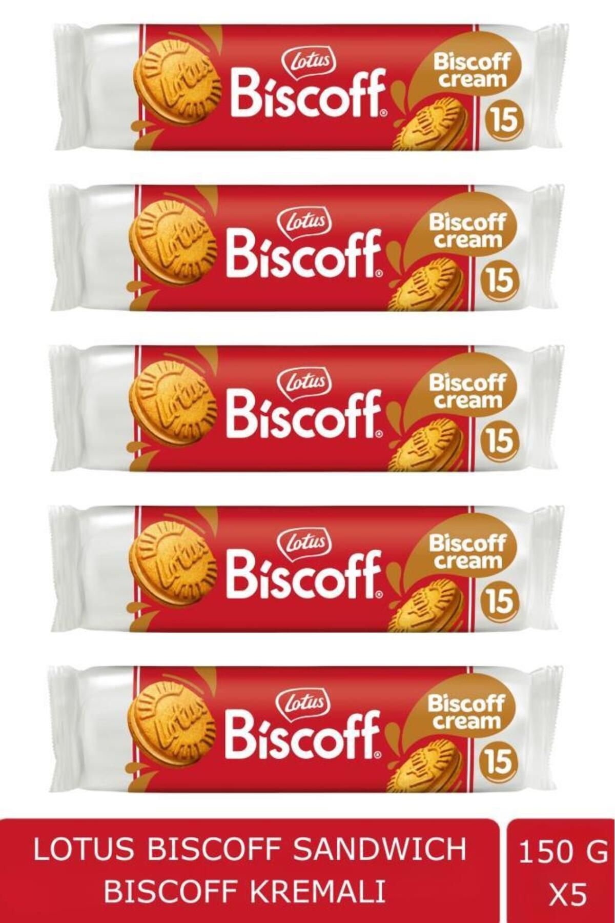 Lotus-Biscuit - Biscoff Sandwich, Cream Spreadable Cream - 150 Gr X 5 Pieces 2