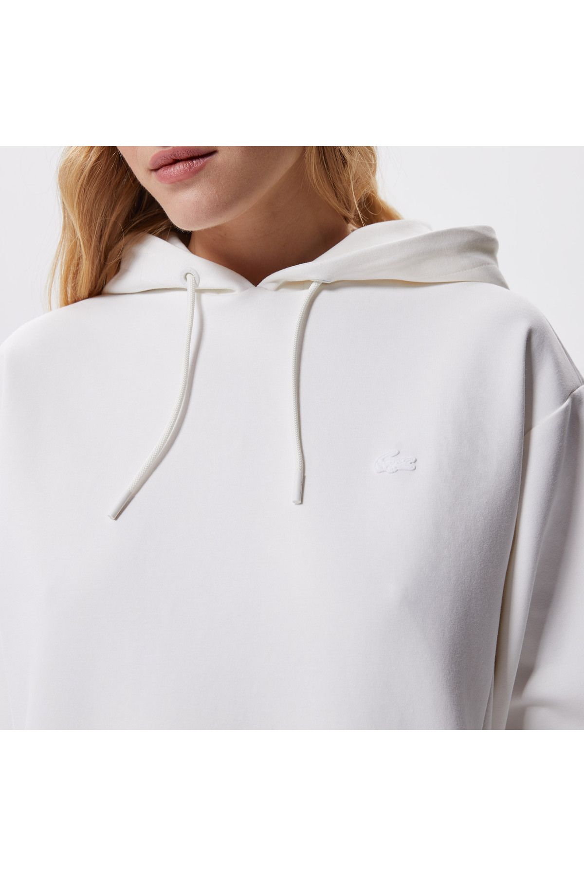 Lacoste-فستان أبيض نسائي أساسي 5