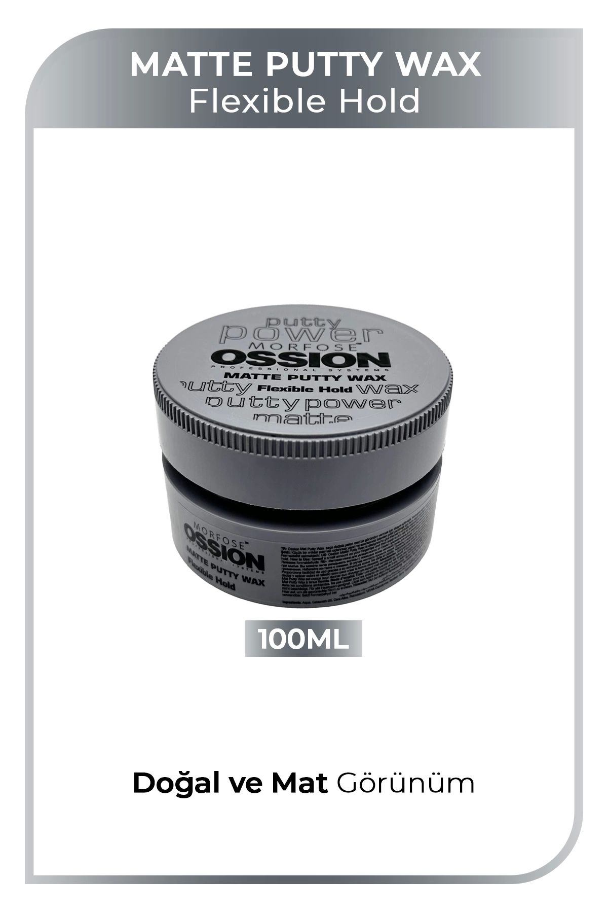 Ossion Morfose Flexible Hold Putty Kremsi Mat Wax 100 ml