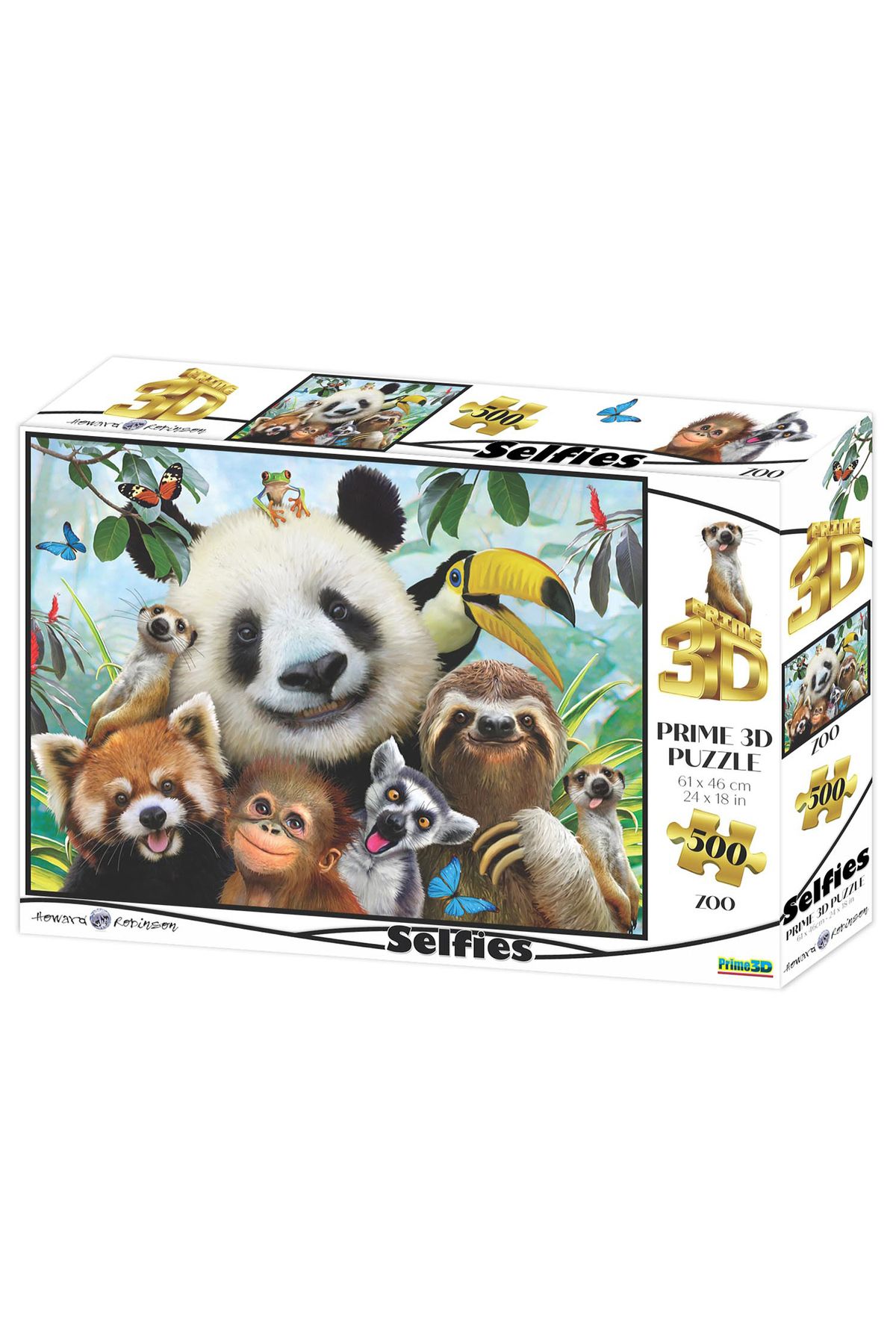 Prime 3D - Hayvanat Bahçesi Selfie 500 Parça Yetişkin Puzzle 1006