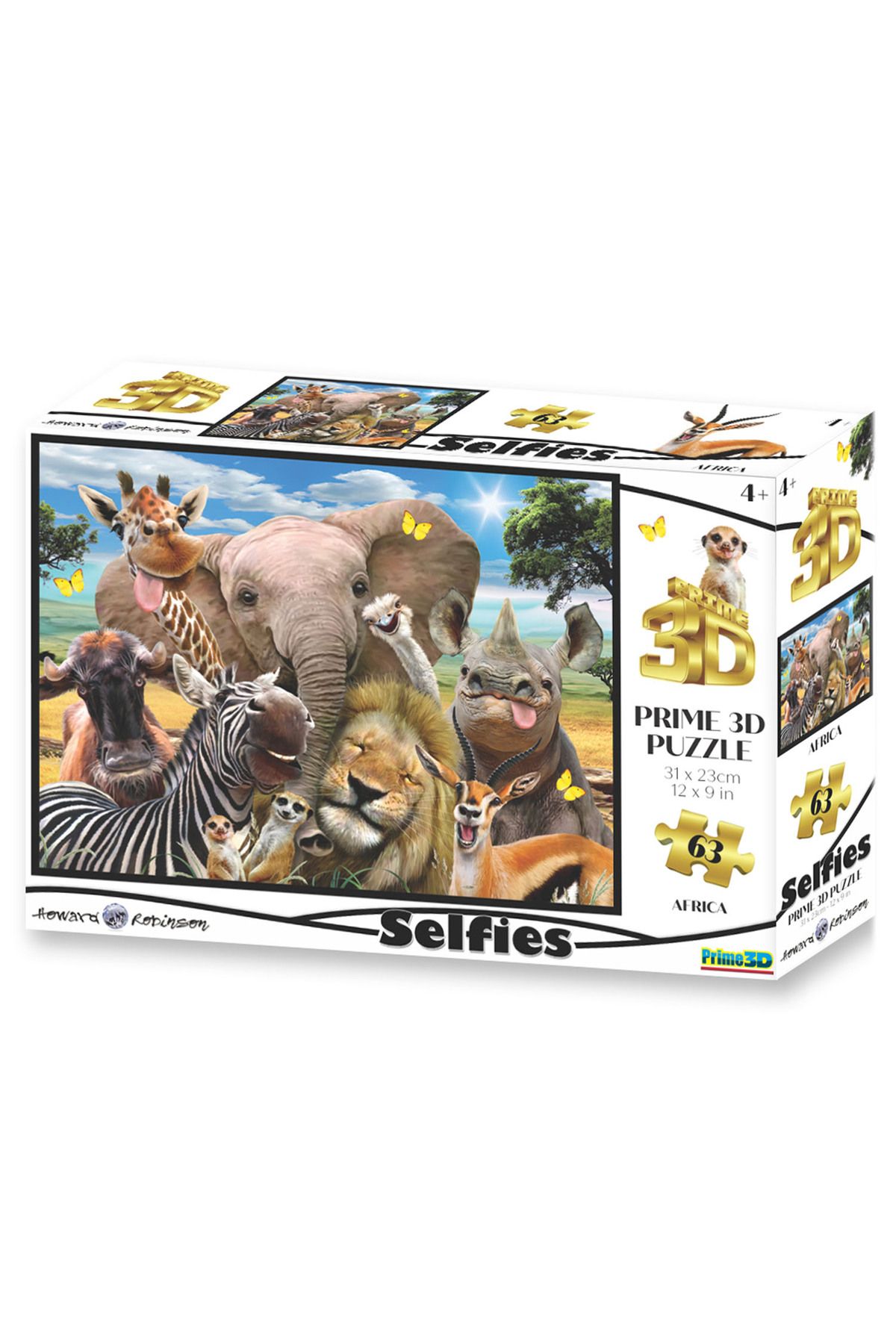 Prime 3D - Afrika Selfie 63 Parça Puzzle 10543