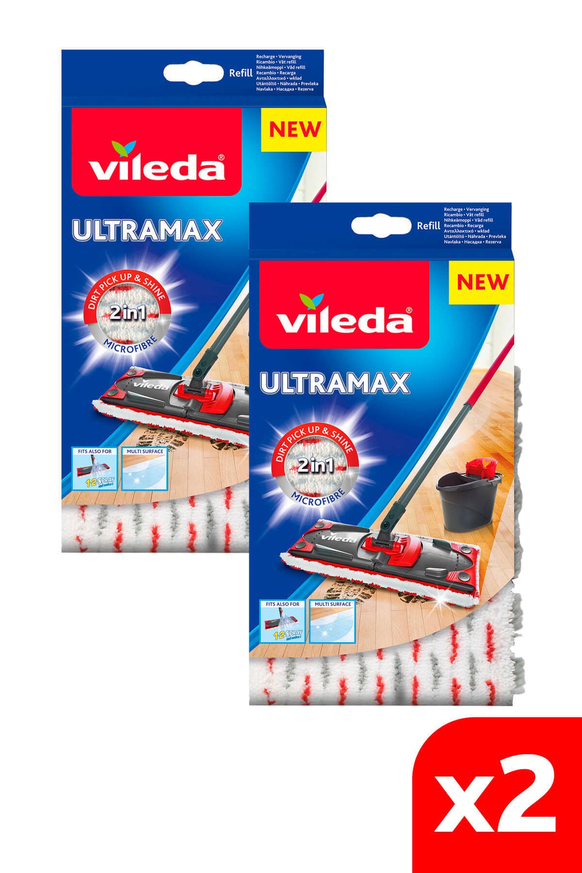 Vileda 2 Paket Ultramax Mikrofiber Yedek Mop