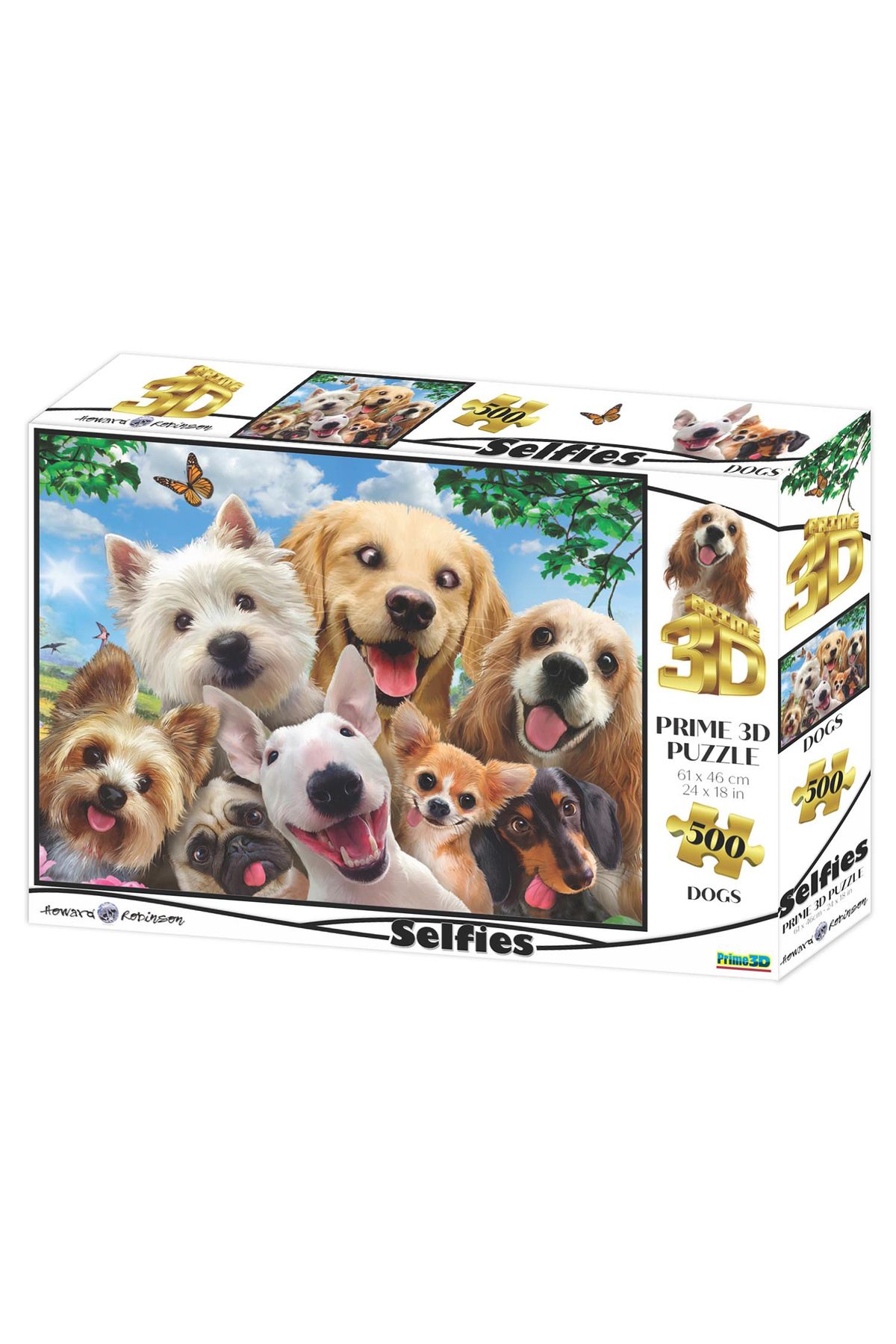 Prime 3D - Köpek Selfie 500 Parça Yetişkin Puzzle 10376