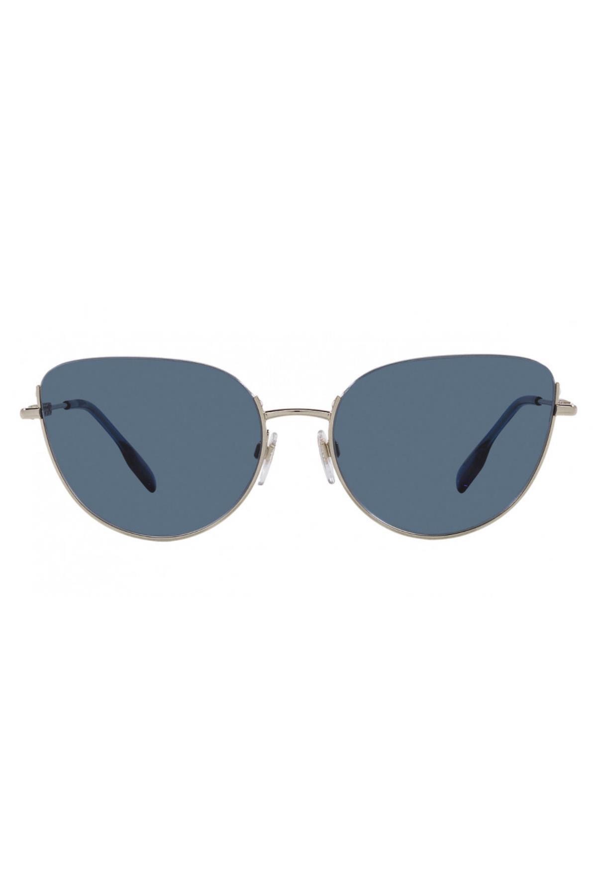 BURBERRY-Woman Cat Eye Sunglasses- Be 3144 - Lense Size:58mm - Light Gold 2