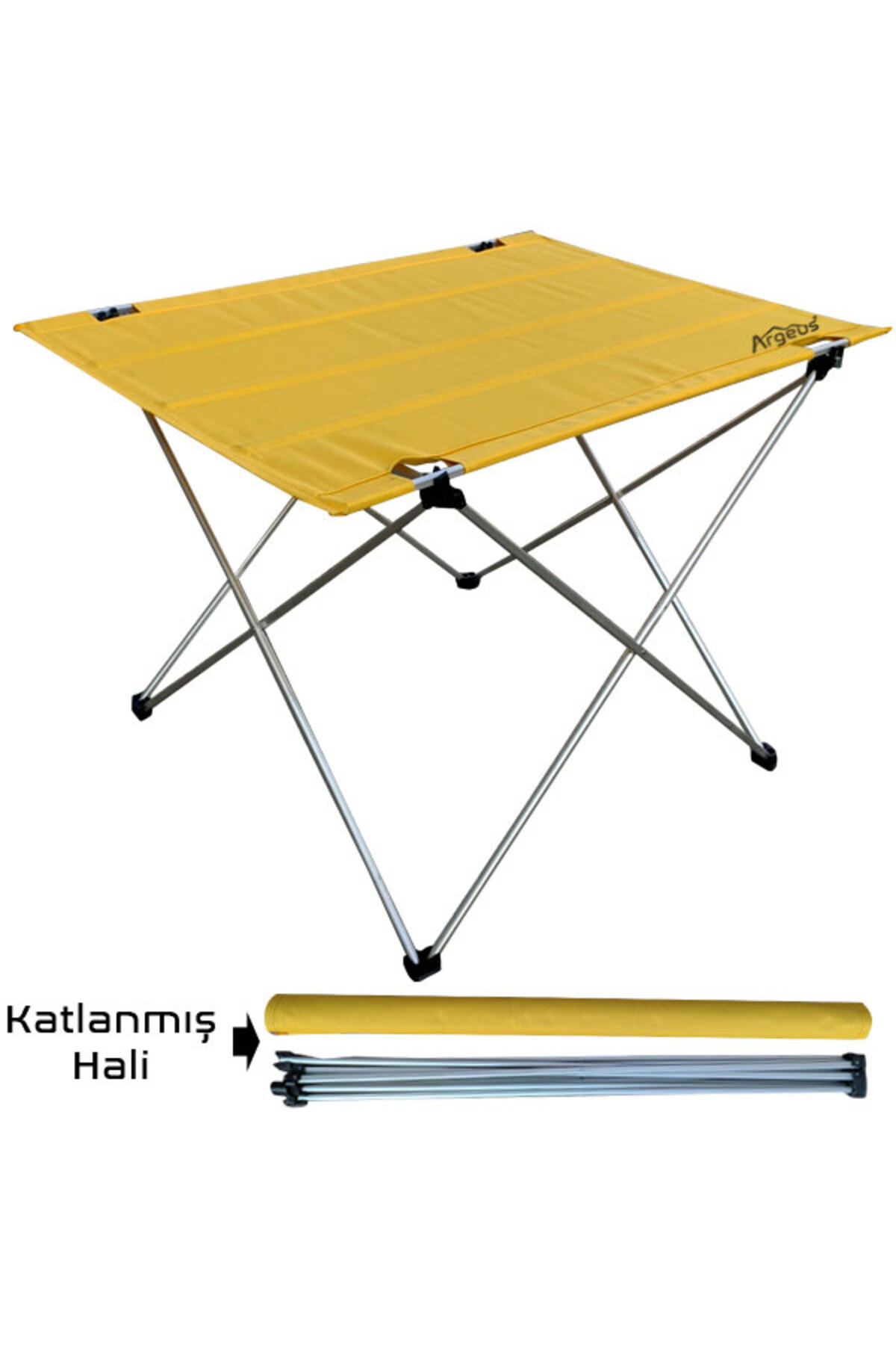 El Biz 54001 Argeus Katlanabilir Alüminyum Masa /Sarı