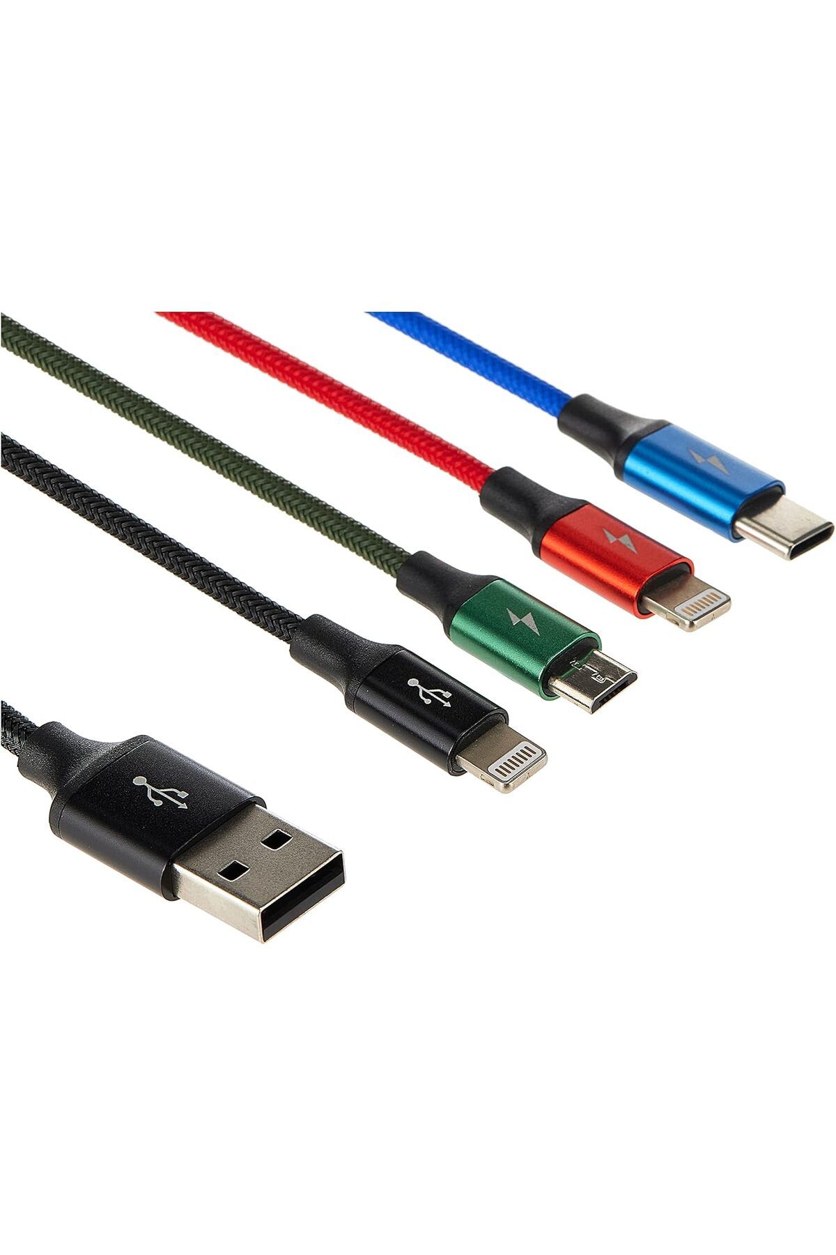 MCreative crashop Fast 4in1, 3.5 A USB-A & USB-C & Lightning Şarj Kablosu, 1.2 Metre, ‎CA1T4-A01  1073147