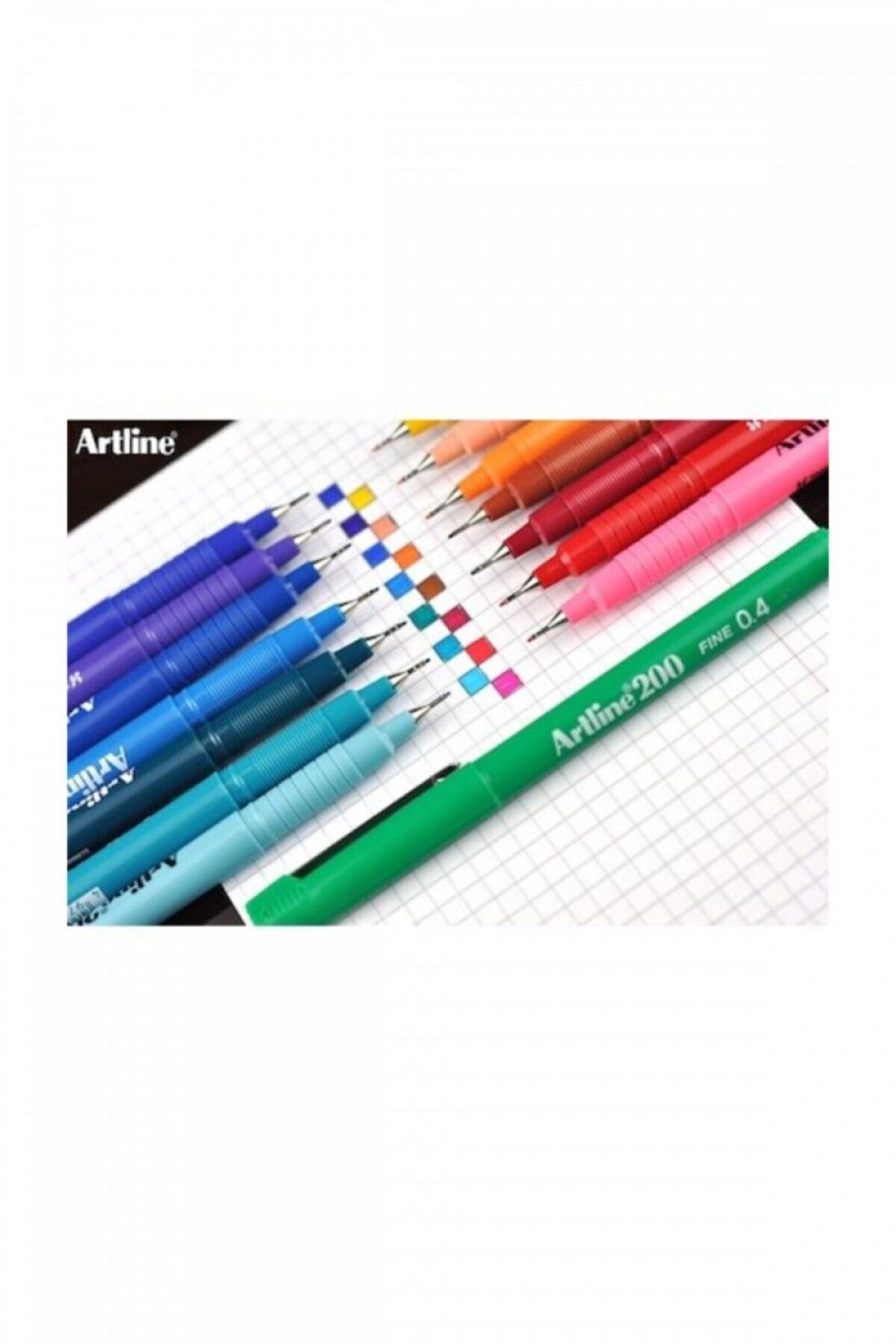 artline 200 Fineliner 0.4 Mm Ince Uçlu Yazı Ve Çizim Kalemi 15 Renk Set