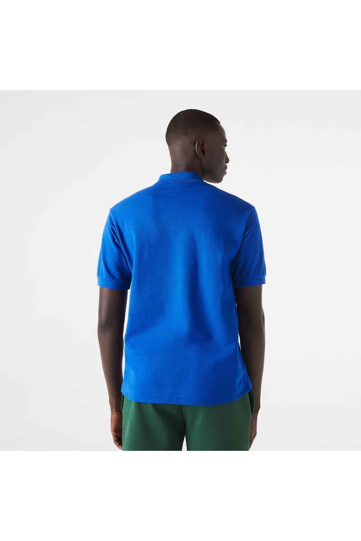 تی شرت یقه پولو آبی مردانه کلاسیک Fit L.12.12 چوگان Lacoste