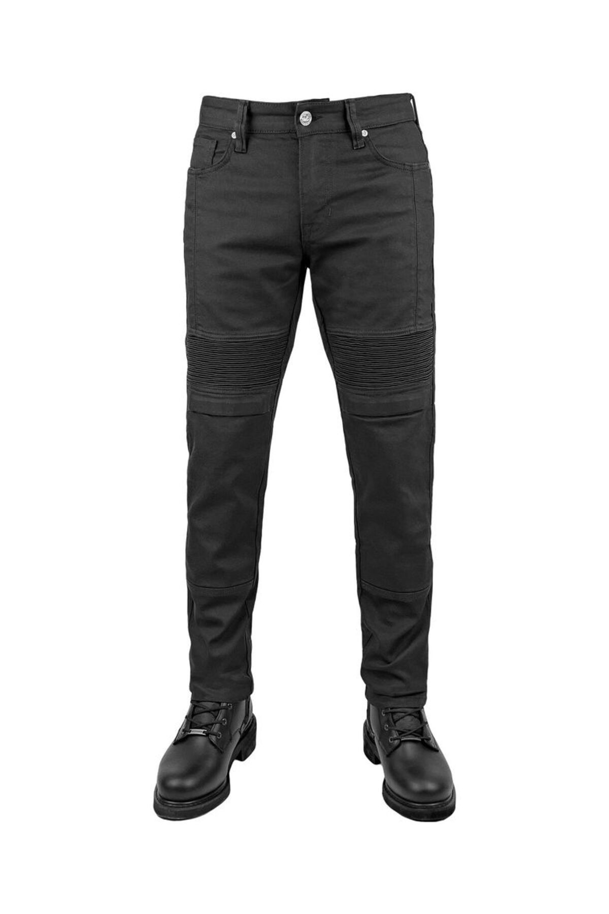 The Biker Jeans-Thebikerjeans Black Iron Flexi V4 Protect Motorcycle Jeans Men's 2