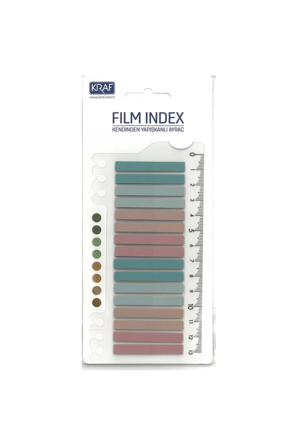 KRAF 16645-2 INDEX FILM (PP) CETVELLİ MORANDI COLOR YAPIŞKANLI AYRAÇ 6x45mm 16'LI X 20YP