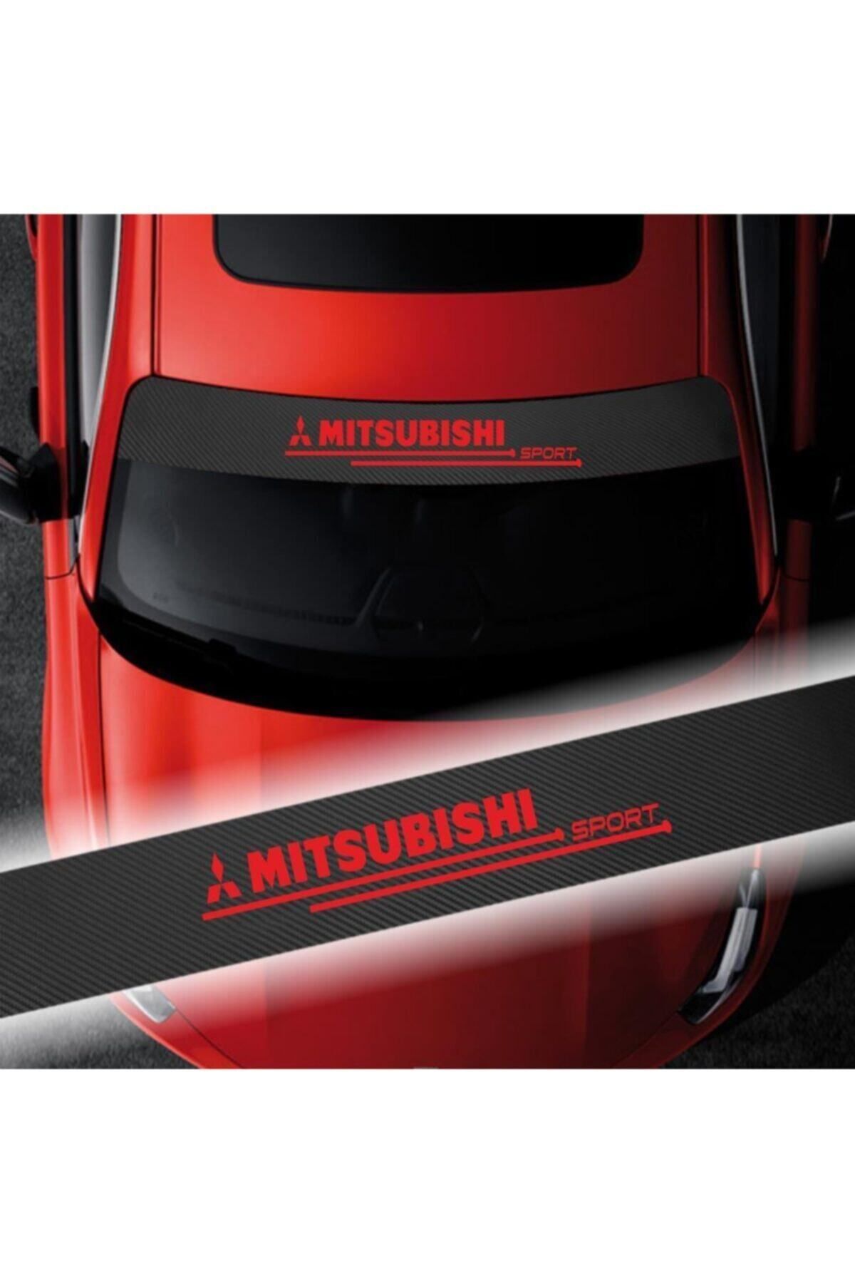 Lasirius Mitsubishi Uyumlu Karbon Ön Cam Oto Sticker