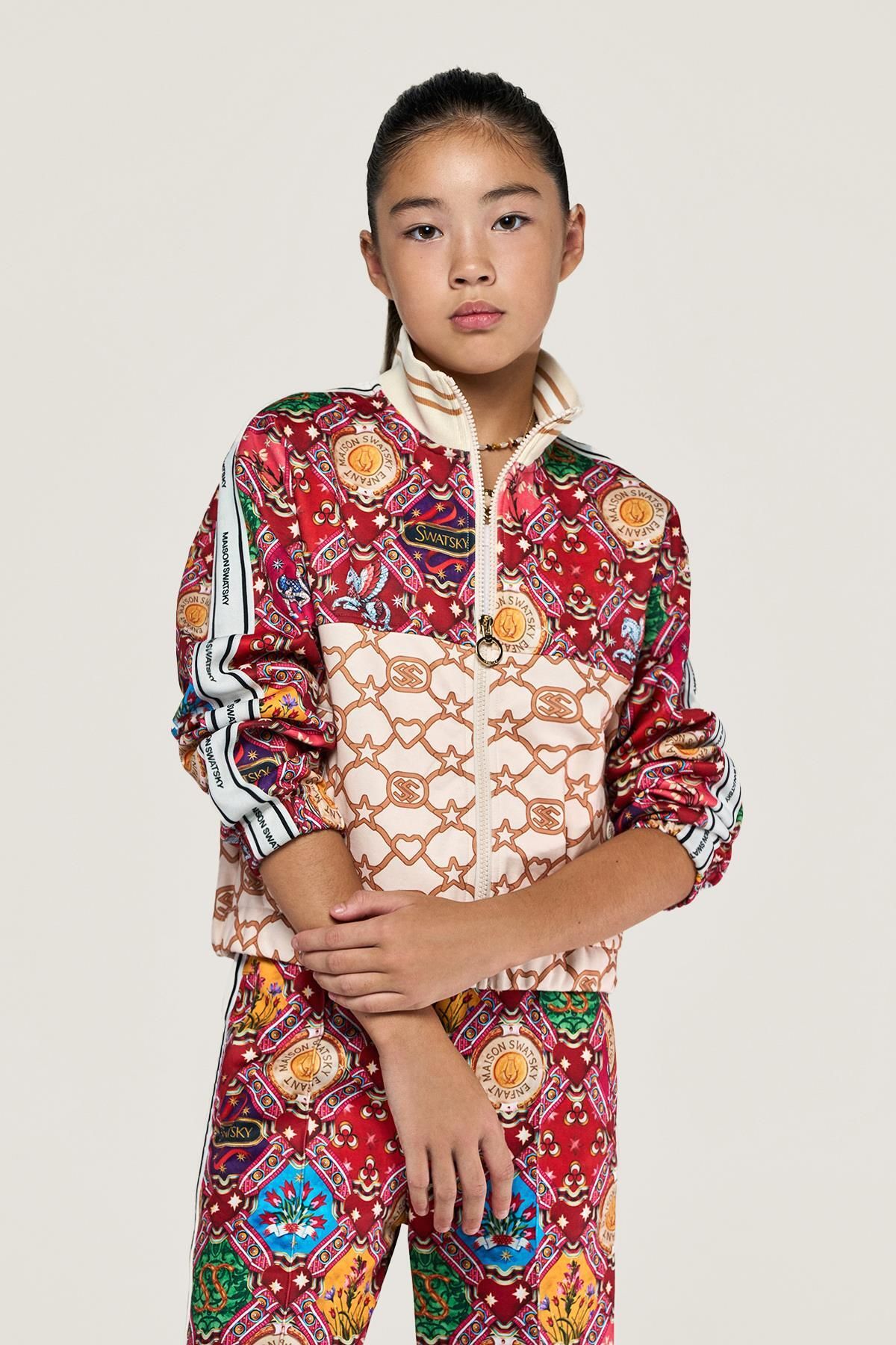 SWATSKY-Bg Store Girl's Print Tracksuit Top 2