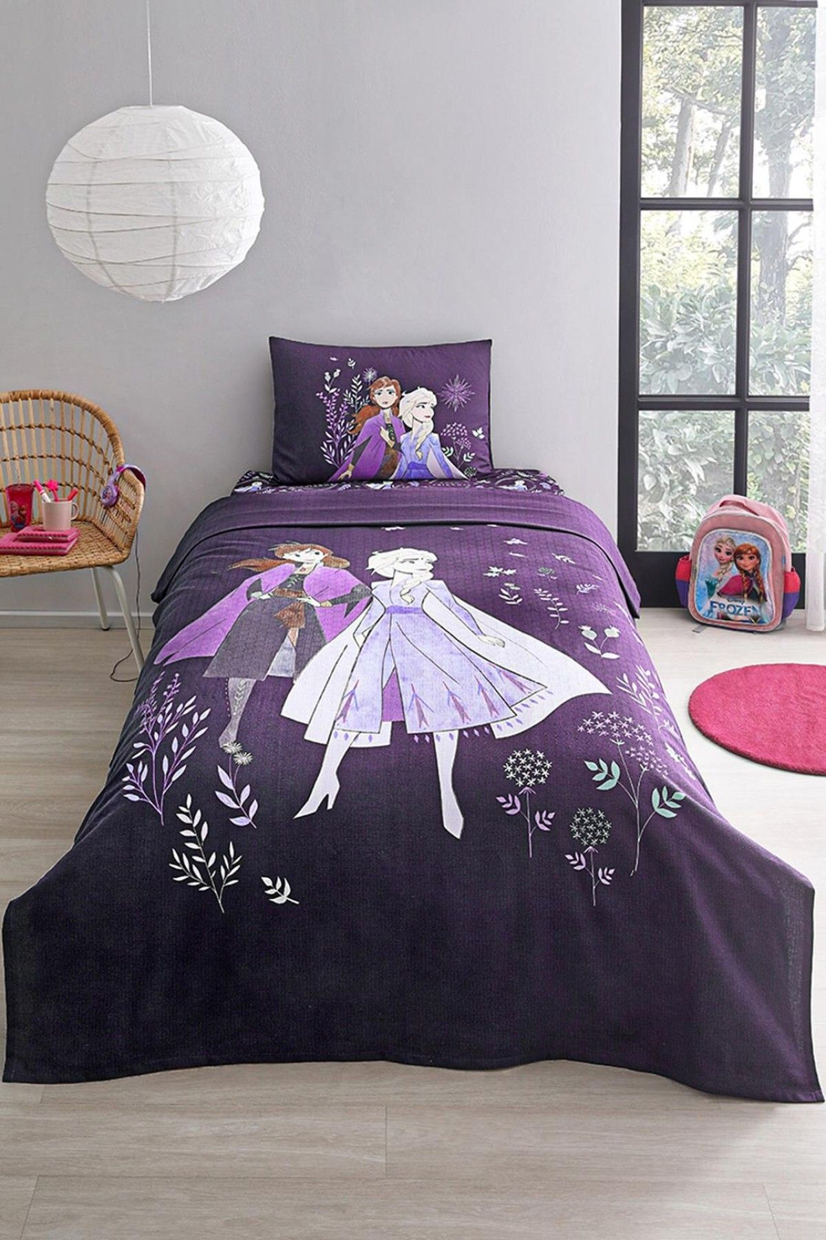 FAVORA-Set unic piqué cu licență Disney Frozen, cu licență Özdilek - violet 1