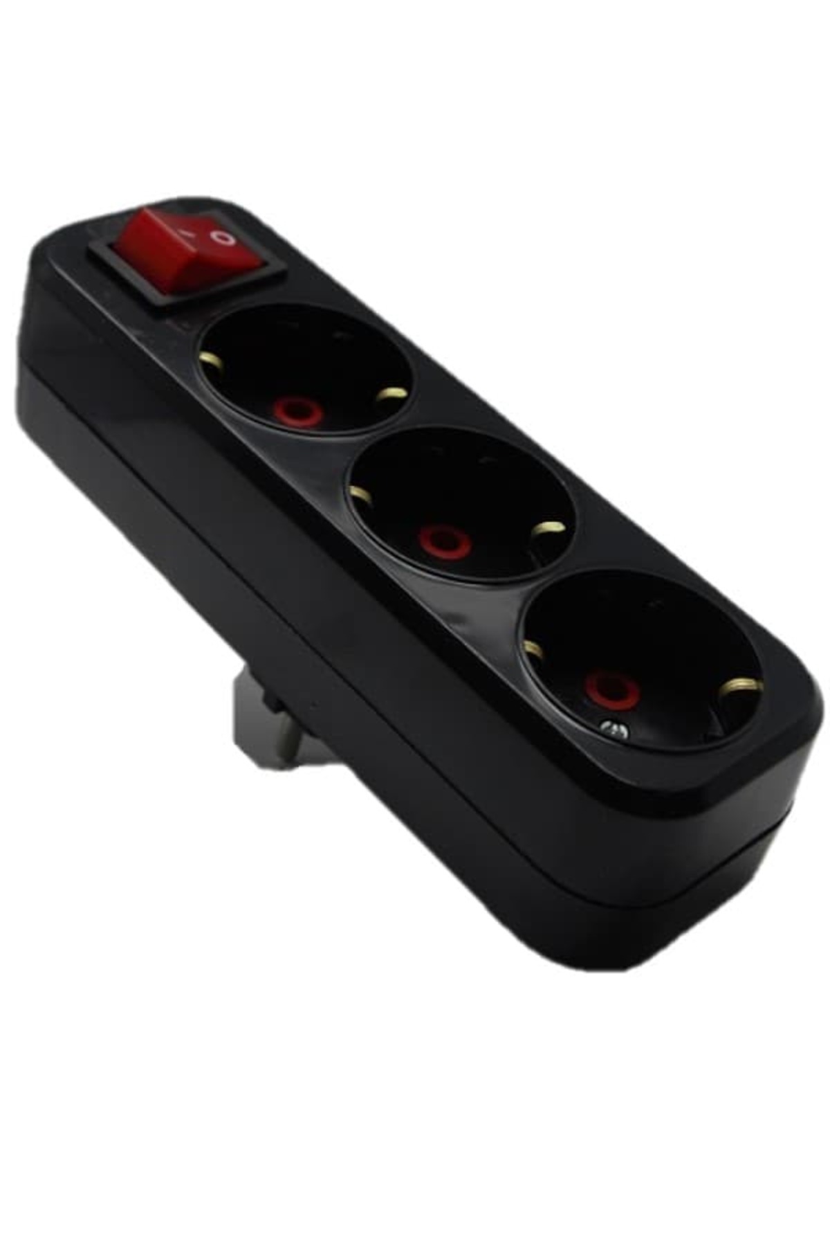 Genel Markalar Üçlü Anahtarlı Golyat Fiş Priz Siyah Mutlusan