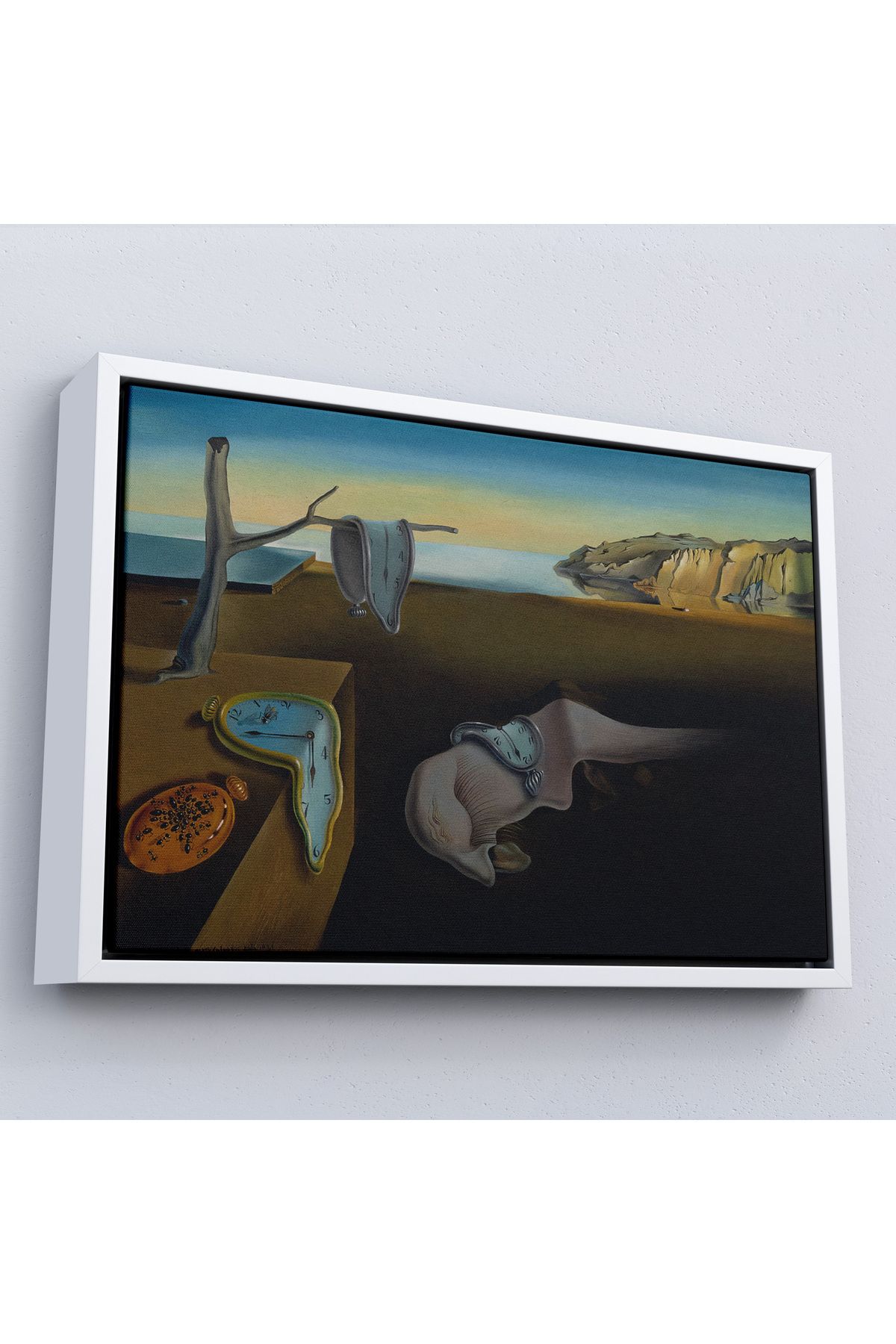 Jusoon Çerçeveli Salvador Dali - Belleğin Azmi Tablo - The Persistence Of Memory-7128