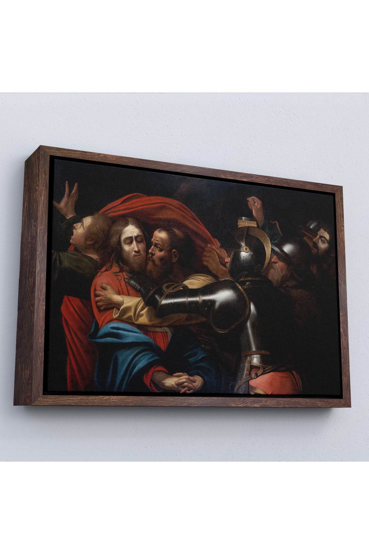 Shoprit Çerçeveli Caravaggio -İsanın İnişi Tablo - The Taking Of Christ-7146