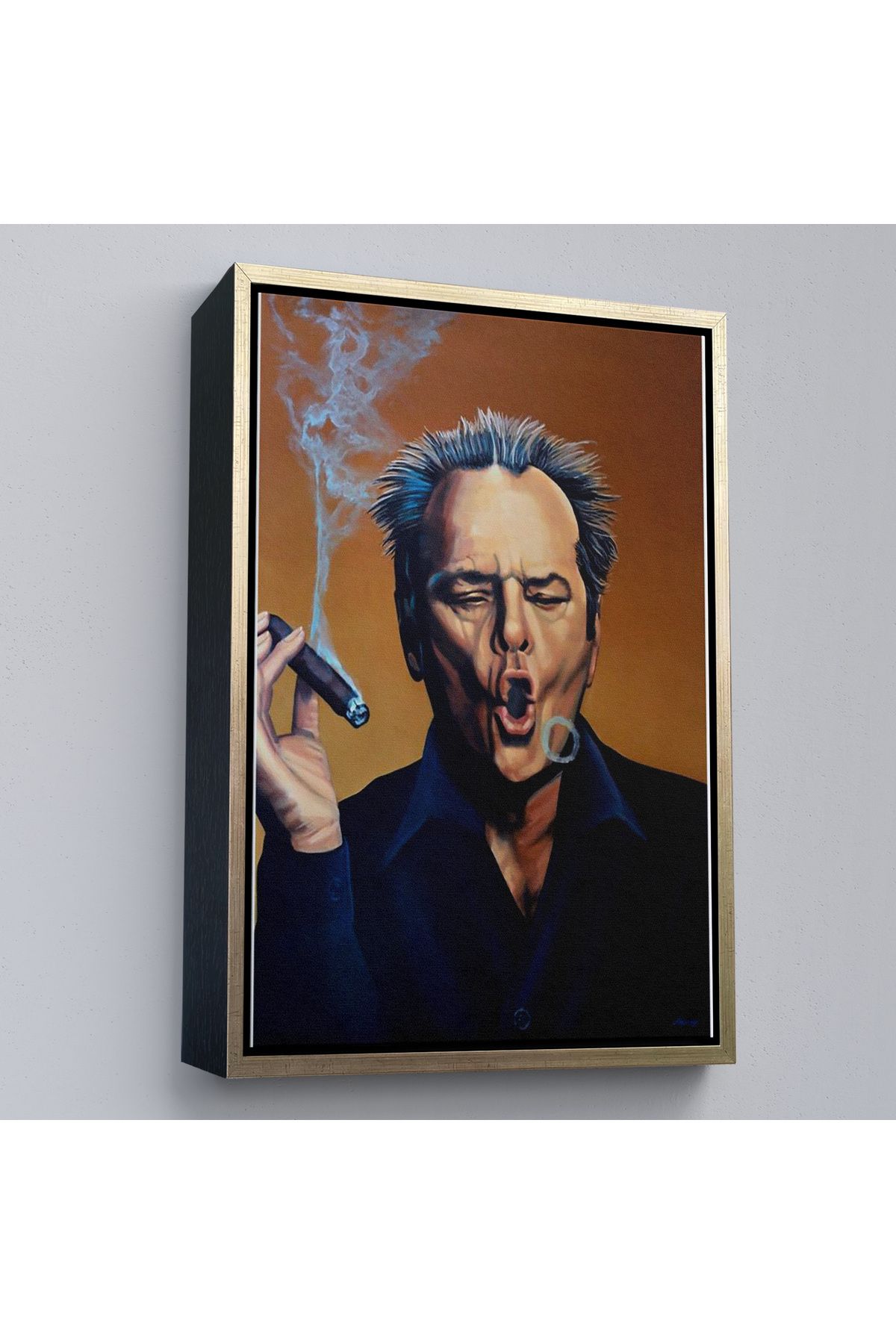 Atik Tasarım Çerçeveli Jack Nicholson Tablosu-7935